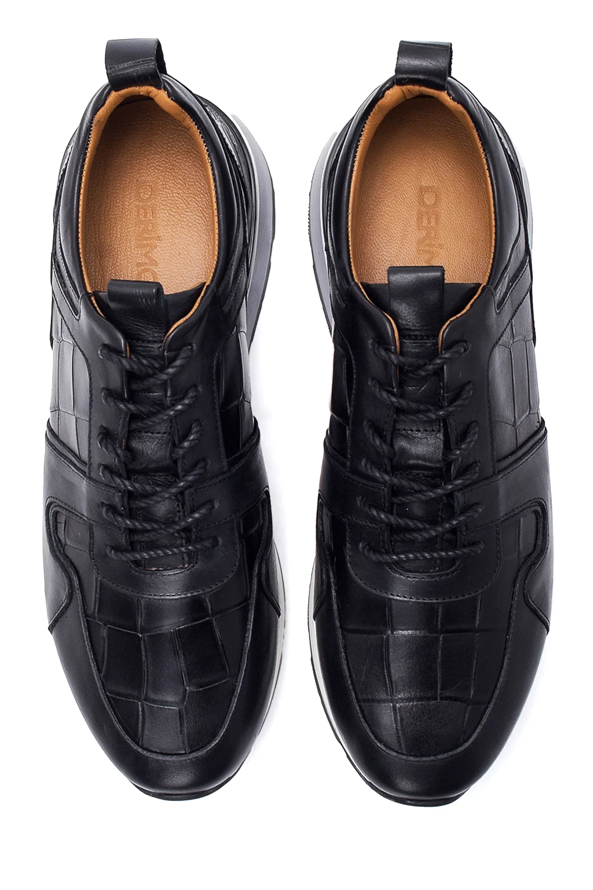 Erkek Deri Desenli Sneaker - Image 7