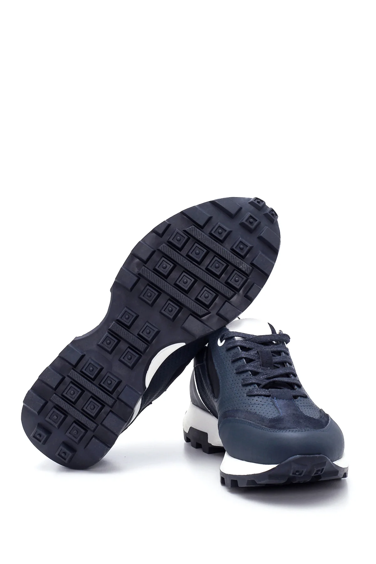 Erkek Deri Desenli Sneaker - Image 4