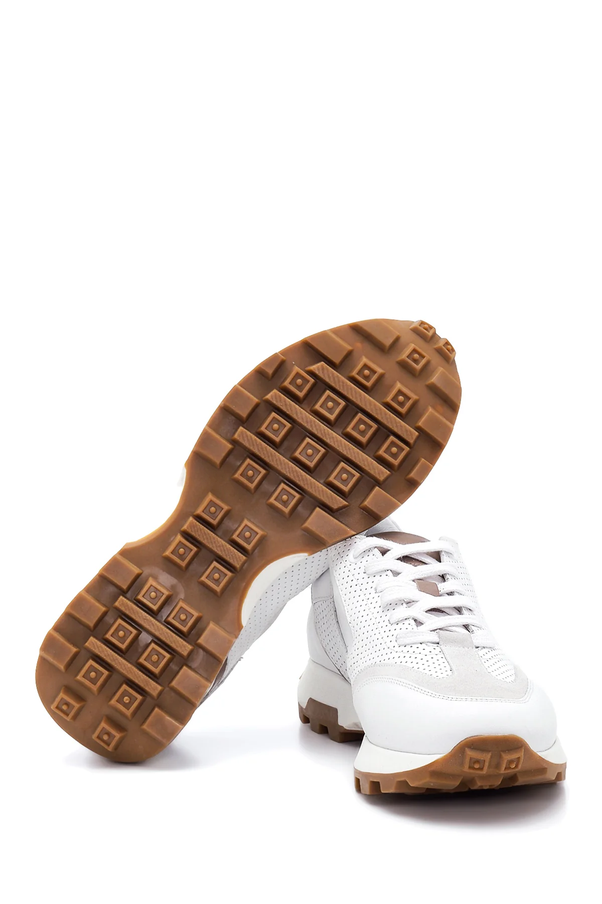 Erkek Deri Desenli Sneaker - Image 4