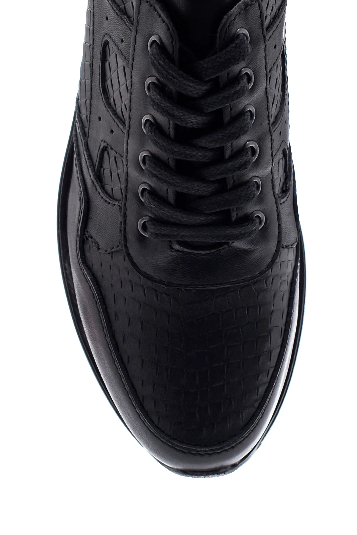 Erkek Deri Desenli Sneaker - Image 5