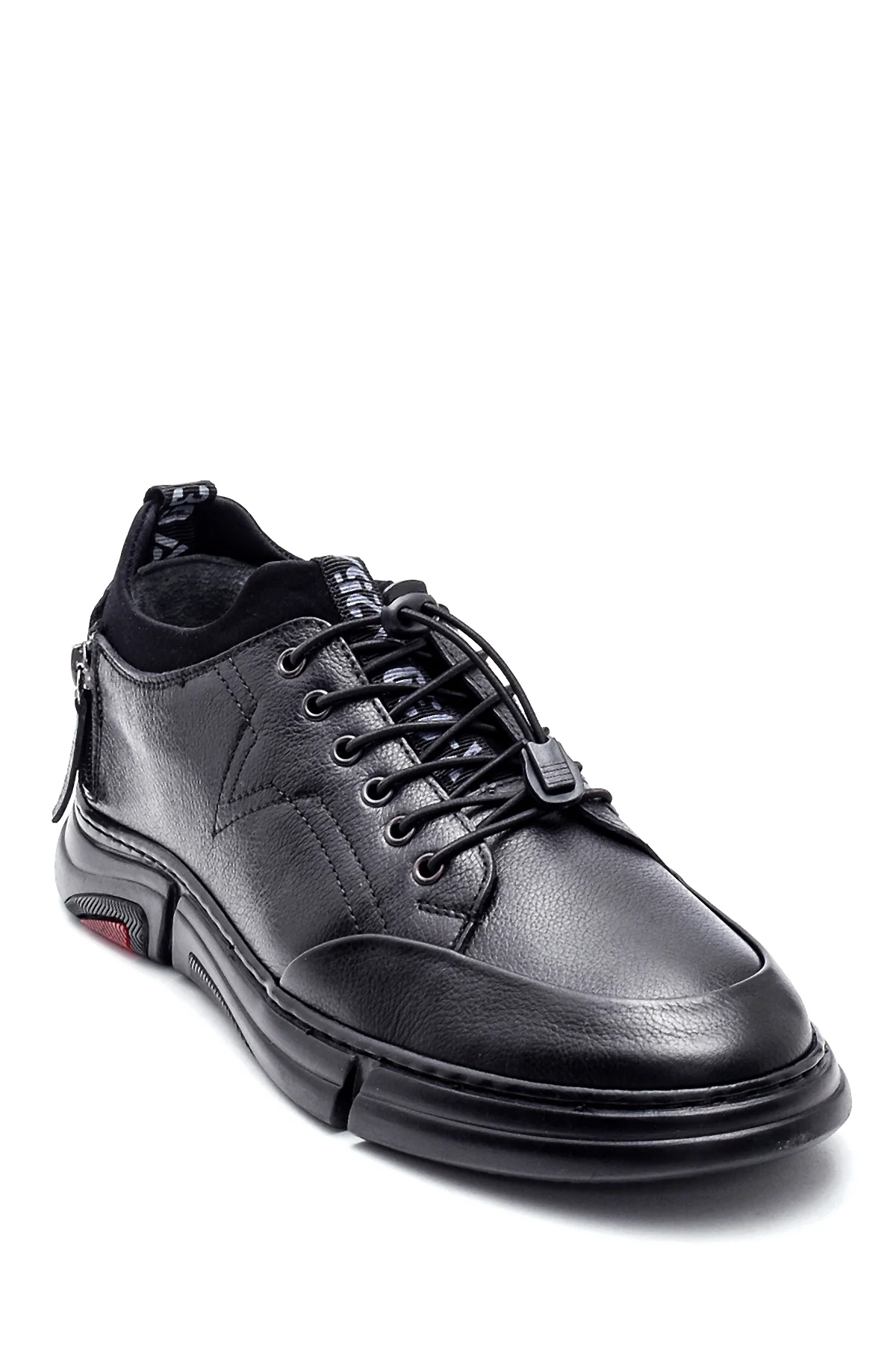 Erkek Deri Fermuar Detaylı Sneaker - Image 2