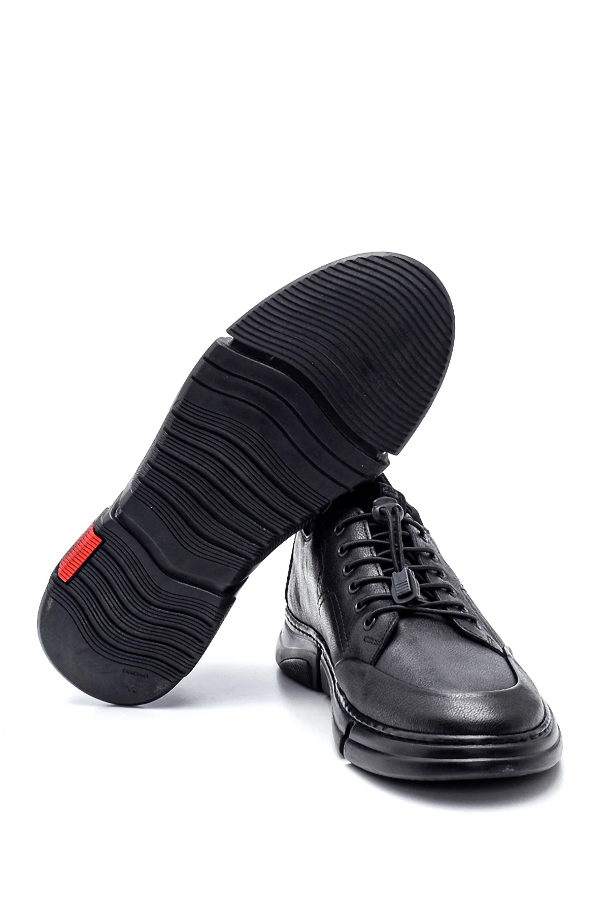 Erkek Deri Fermuar Detaylı Sneaker - Image 4