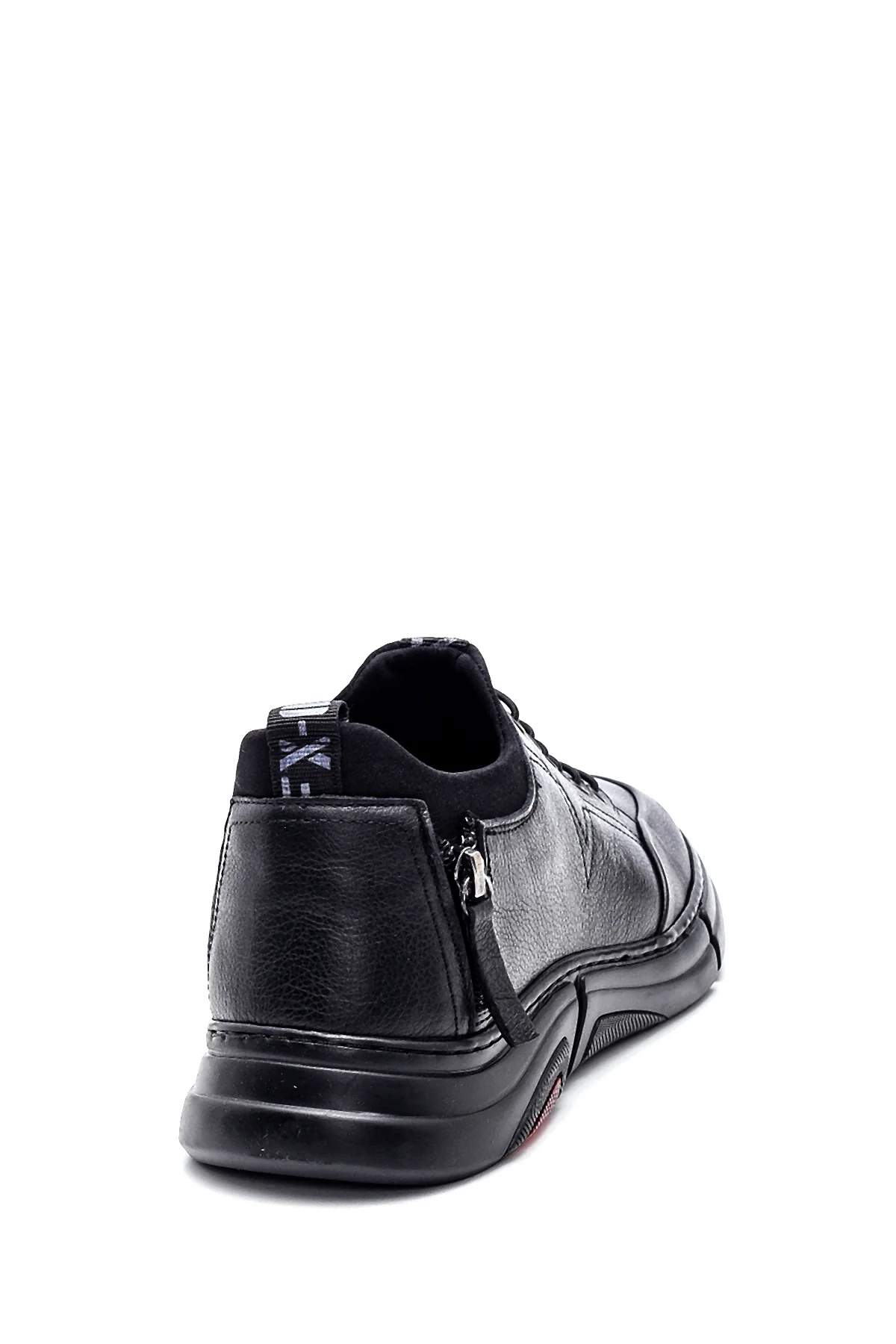 Erkek Deri Fermuar Detaylı Sneaker - Image 5