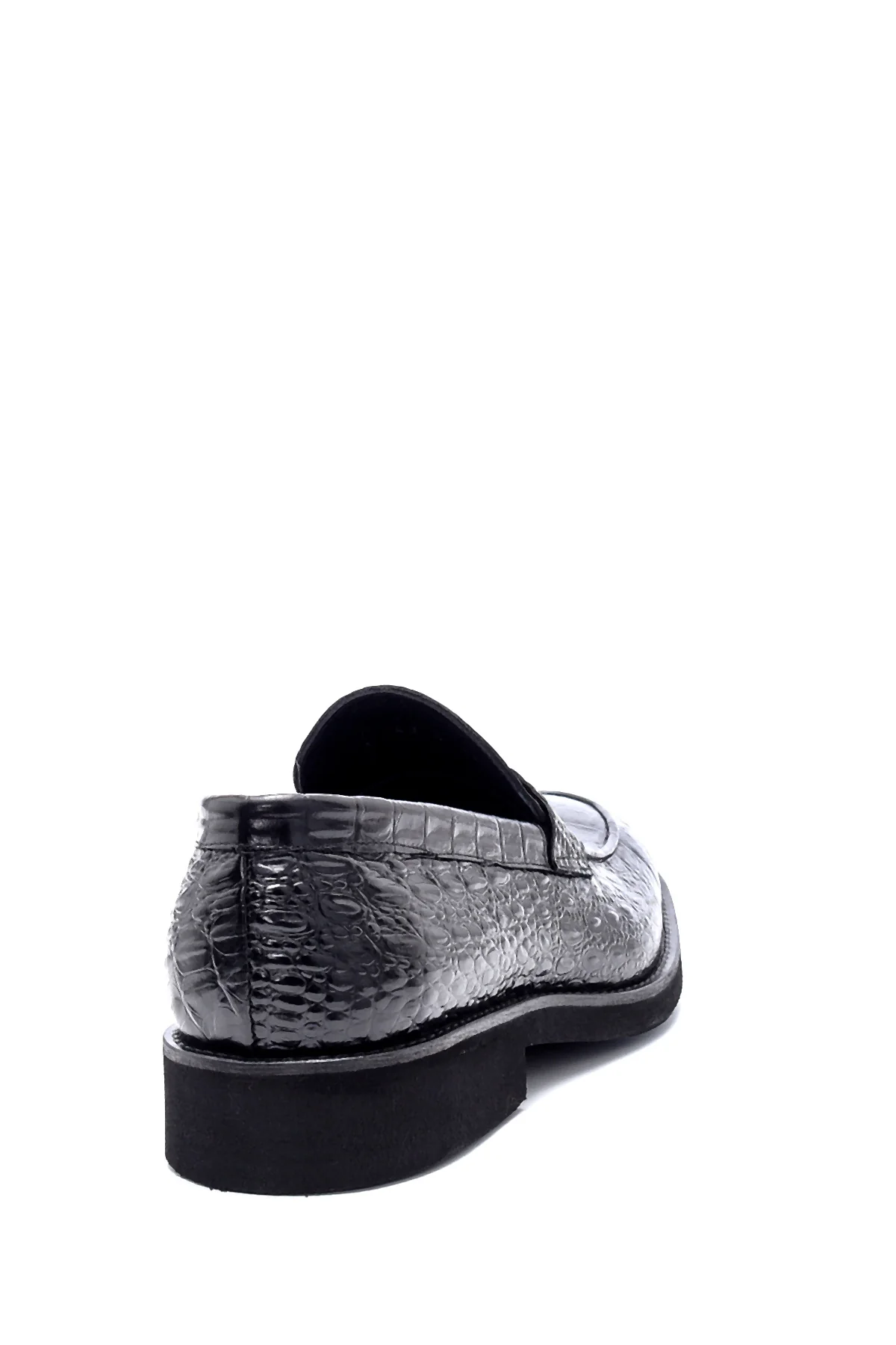 Erkek Deri Kroko Desen Klasik Loafer - Image 5