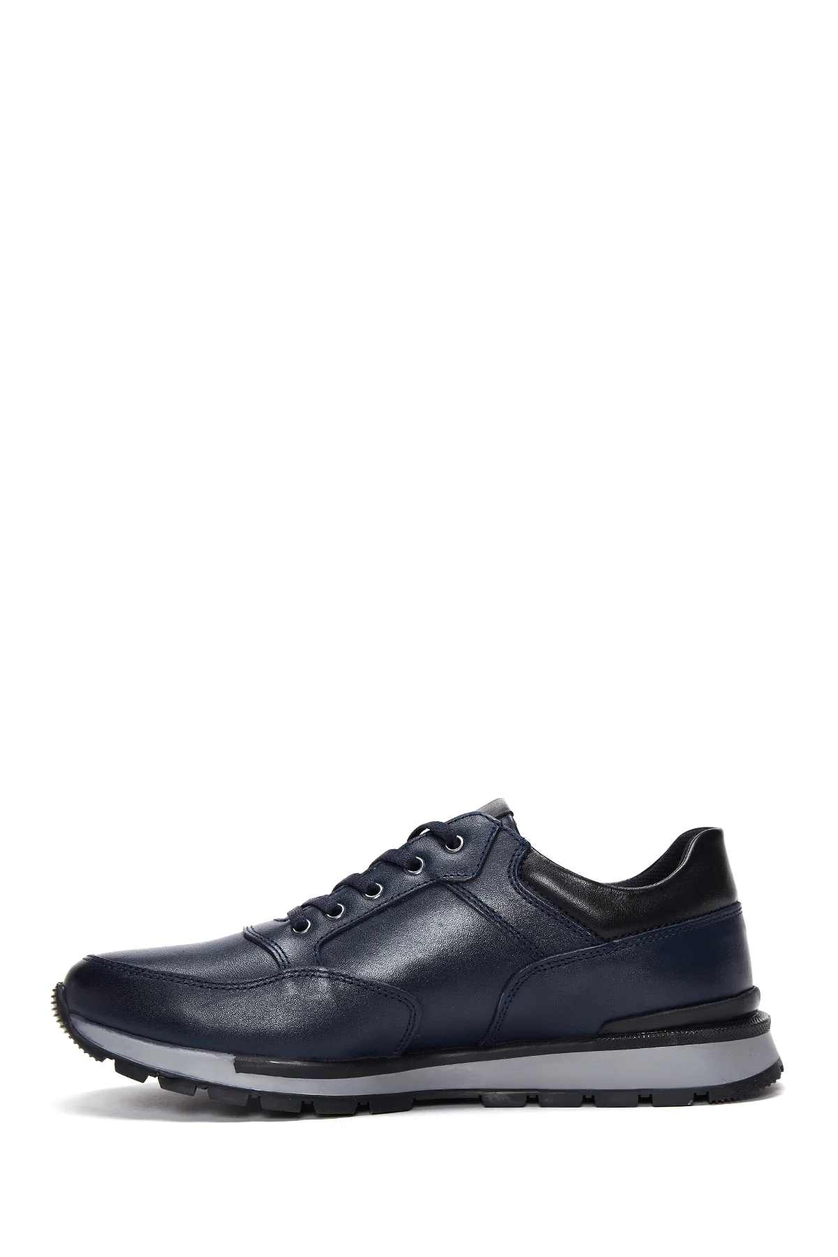 Erkek Deri Lacivert Sneaker - Image 2