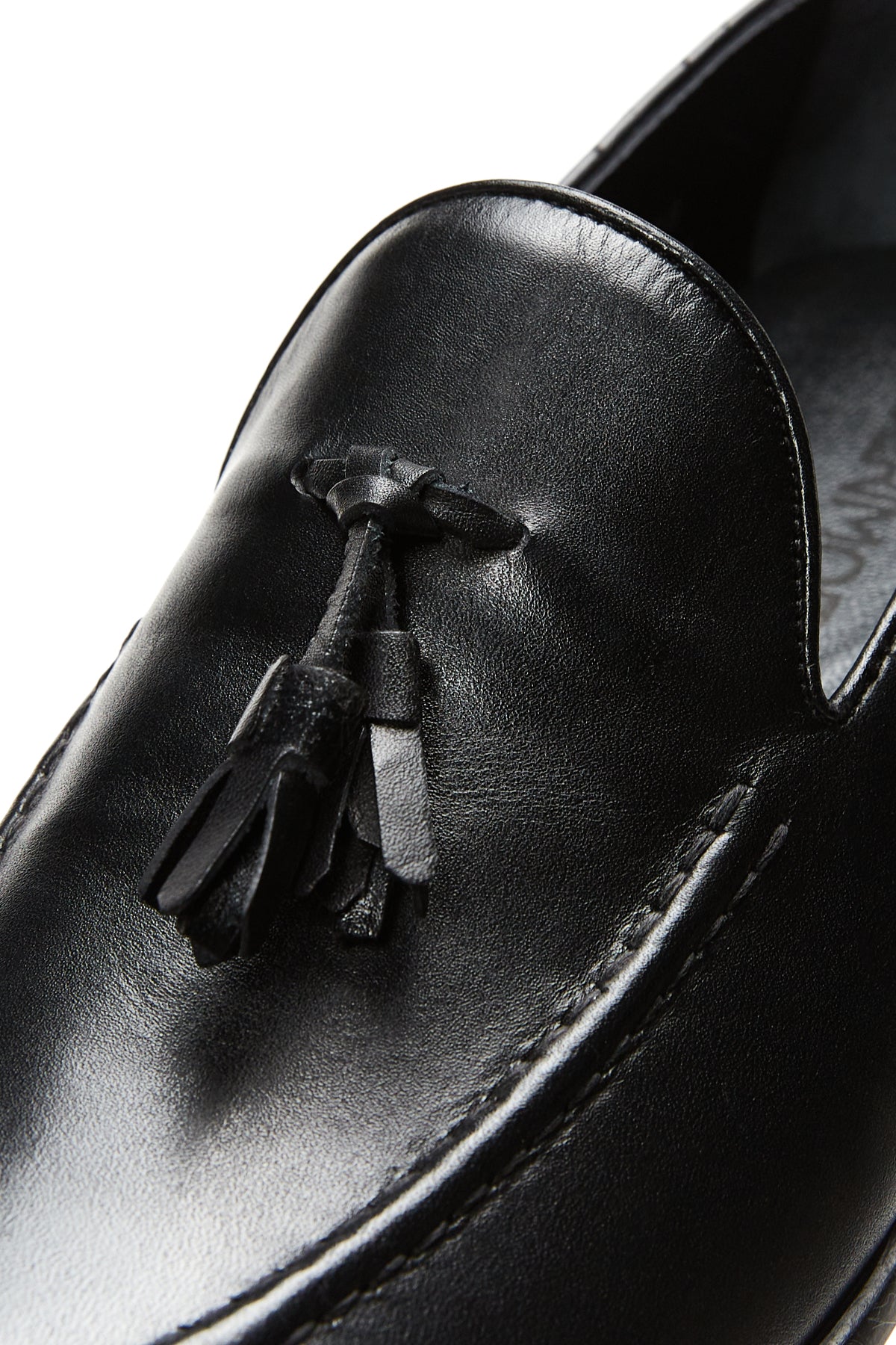 Erkek Deri Örgü Detaylı Klasik Loafer - Image 7