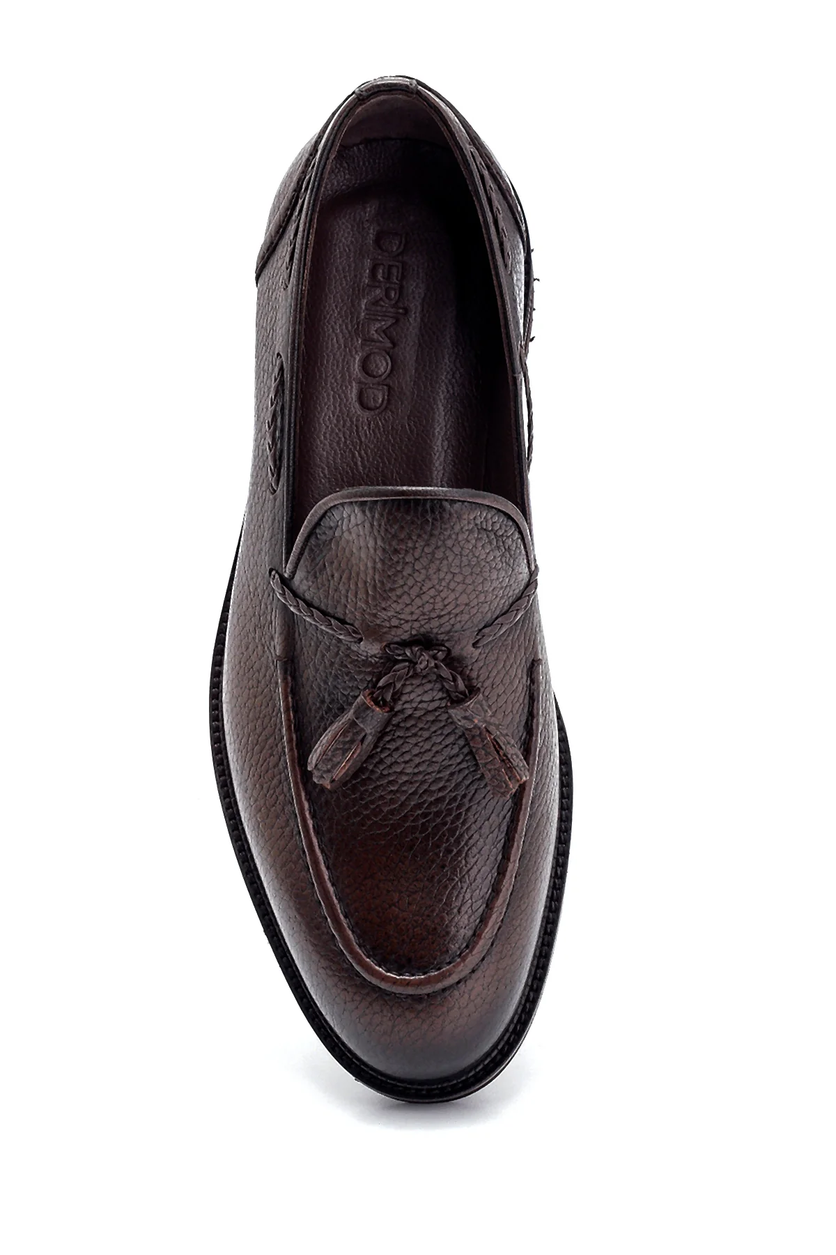 Erkek Deri Püskül Detaylı Loafer - Image 6