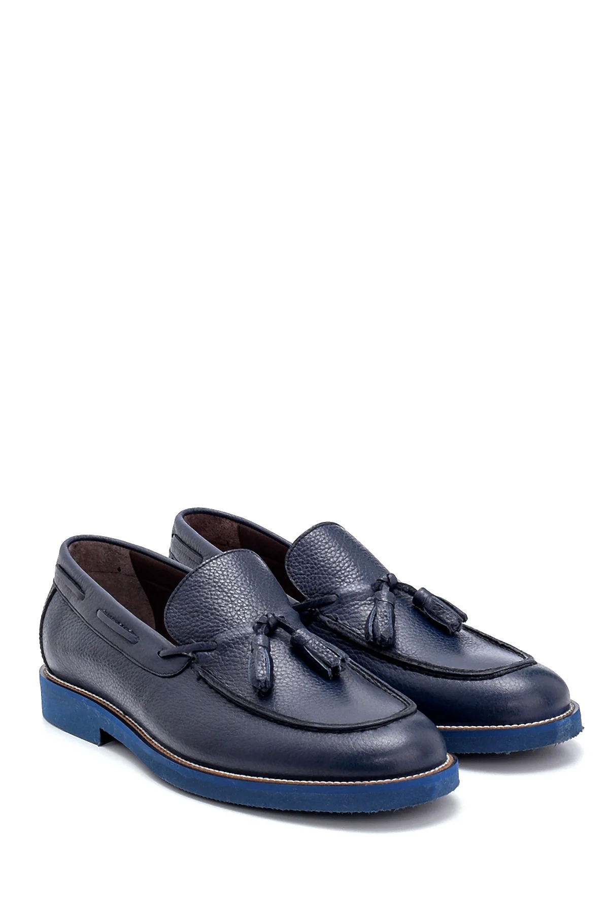 Erkek Deri Püskül Detaylı Loafer - Image 3