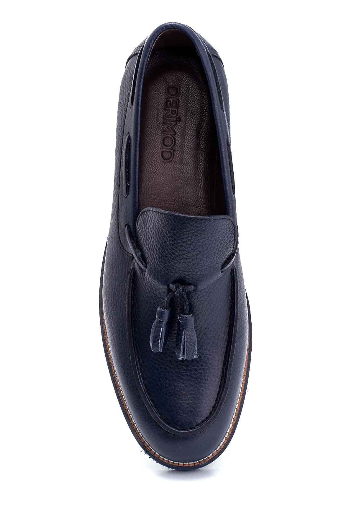 Erkek Deri Püskül Detaylı Loafer - Image 6