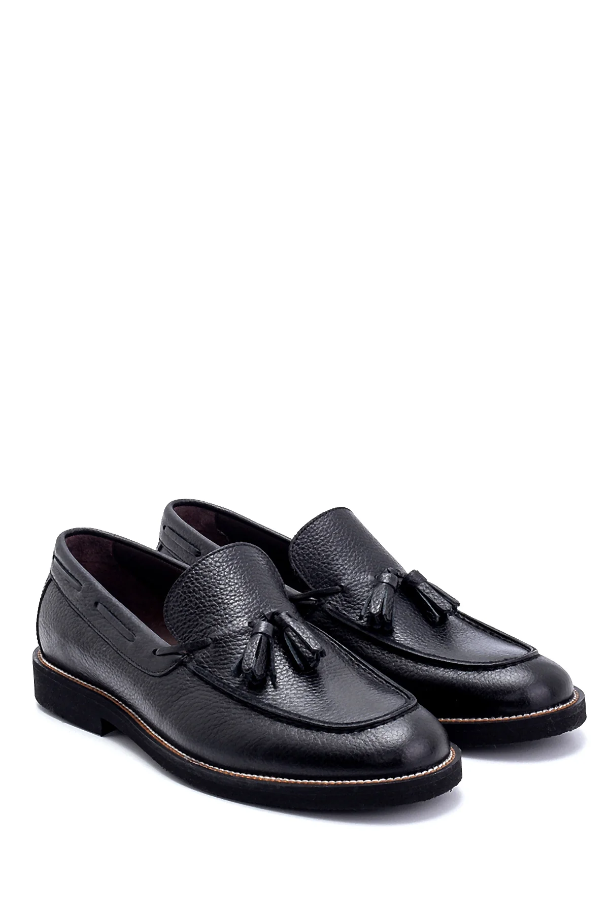 Erkek Deri Püskül Detaylı Loafer - Image 3