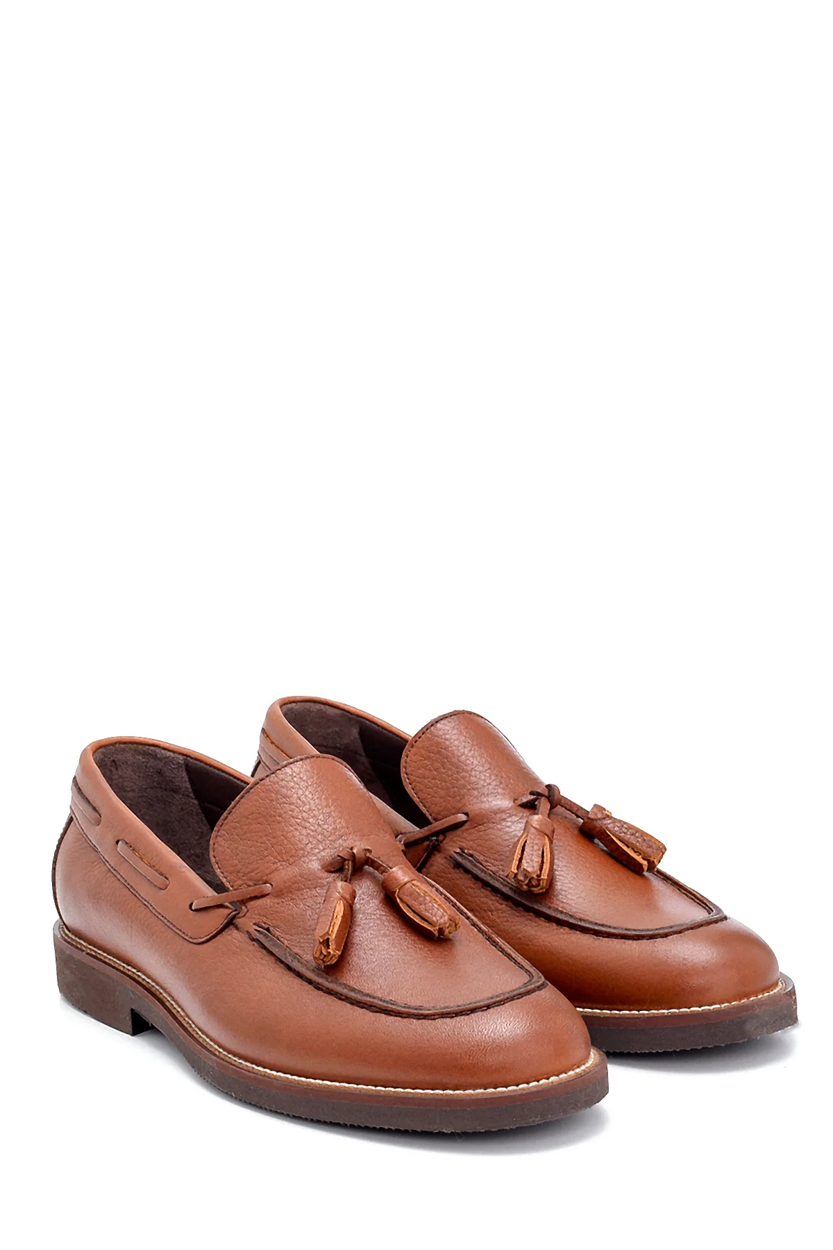 Erkek Deri Püskül Detaylı Loafer - Image 3