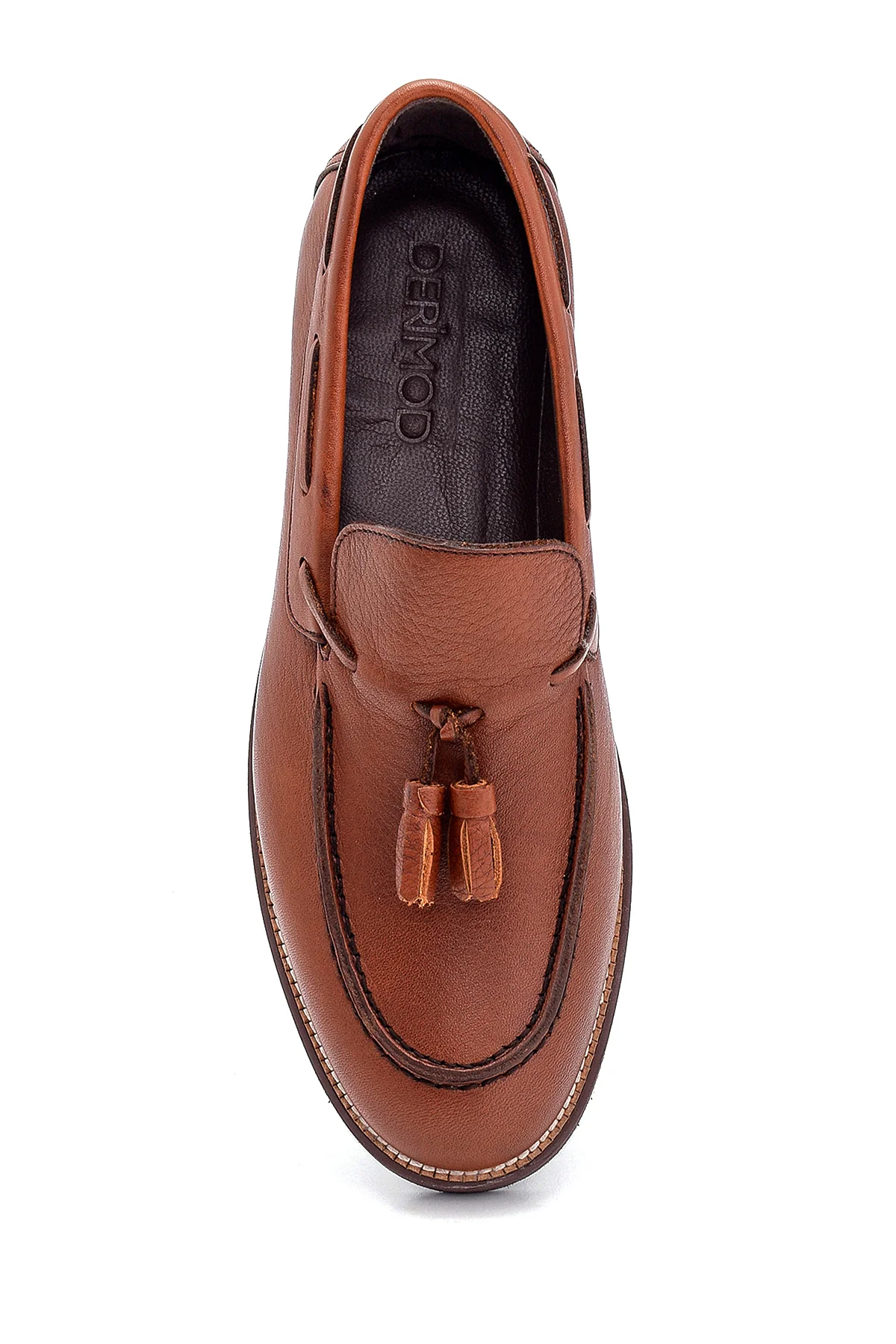 Erkek Deri Püskül Detaylı Loafer - Image 6