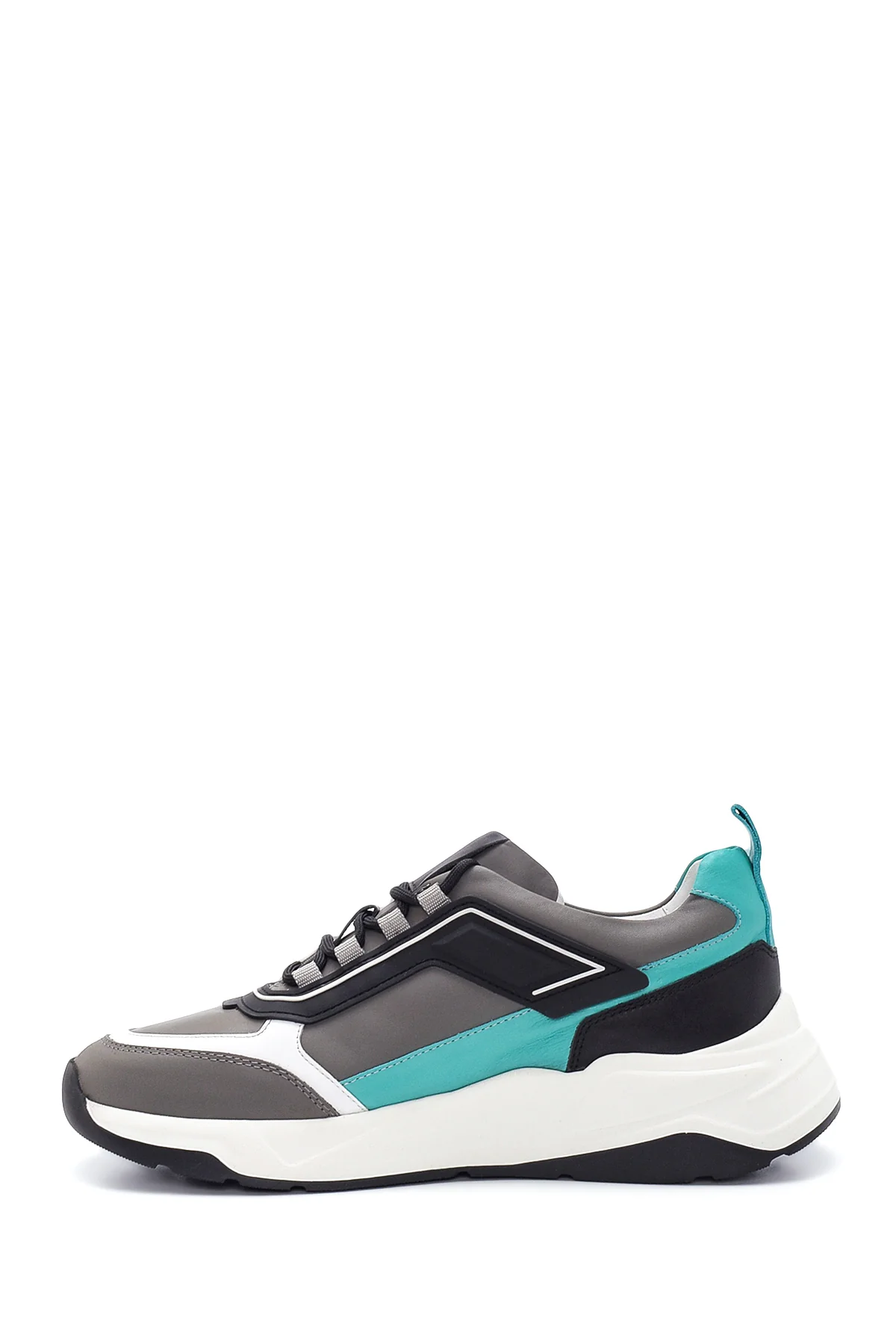 Erkek Deri Şerit Detaylı Sneaker - Image 2