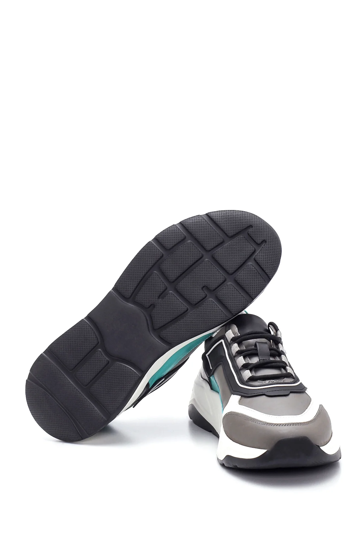 Erkek Deri Şerit Detaylı Sneaker - Image 4