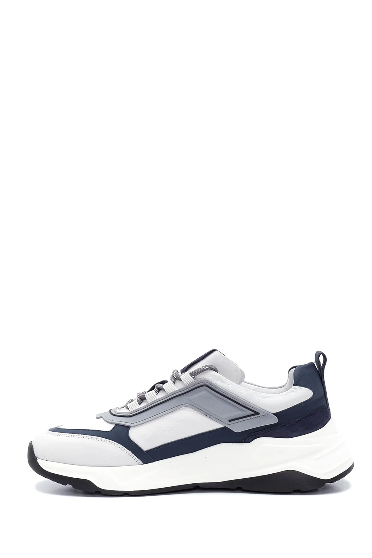 Erkek Deri Şerit Detaylı Sneaker - Image 2