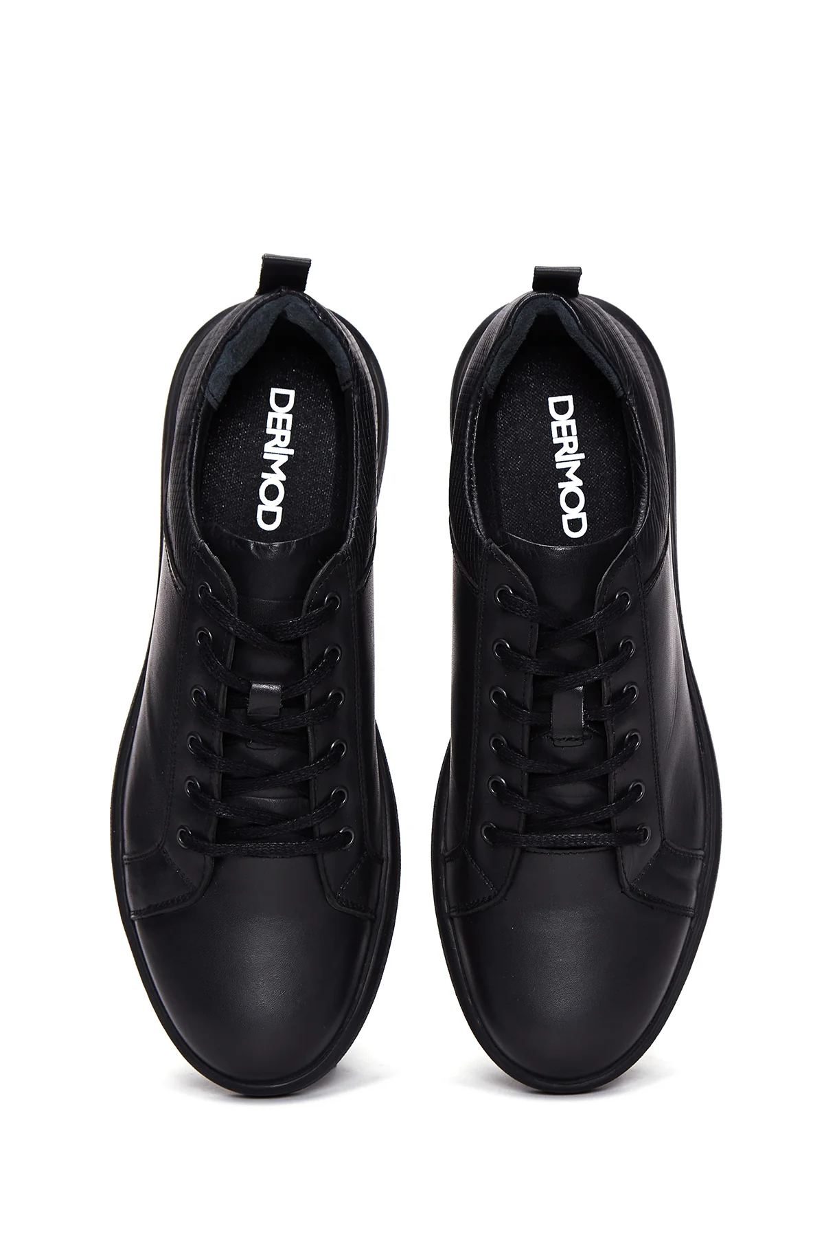 Erkek Deri Siyah Casual Sneaker - Image 6