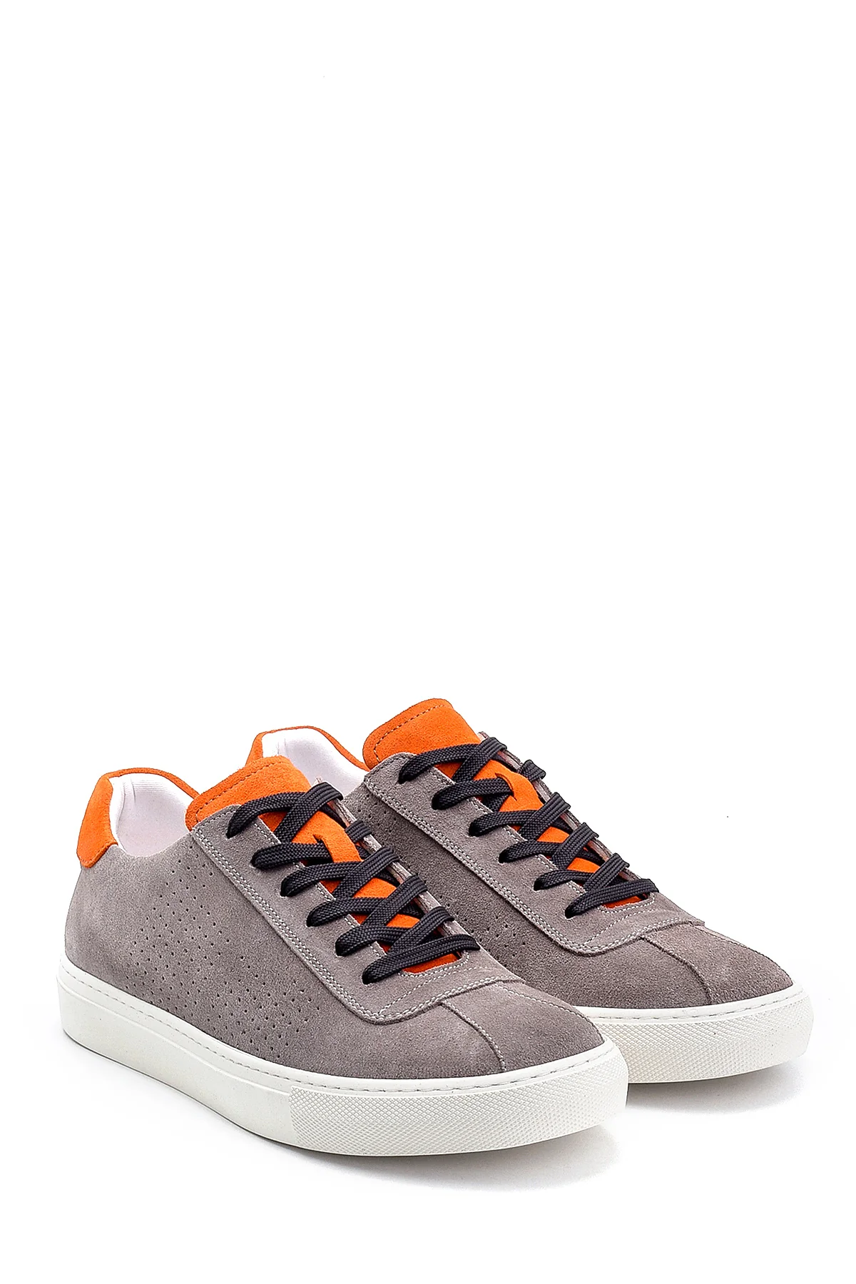 Erkek Deri Süet Detaylı Sneaker - Image 3
