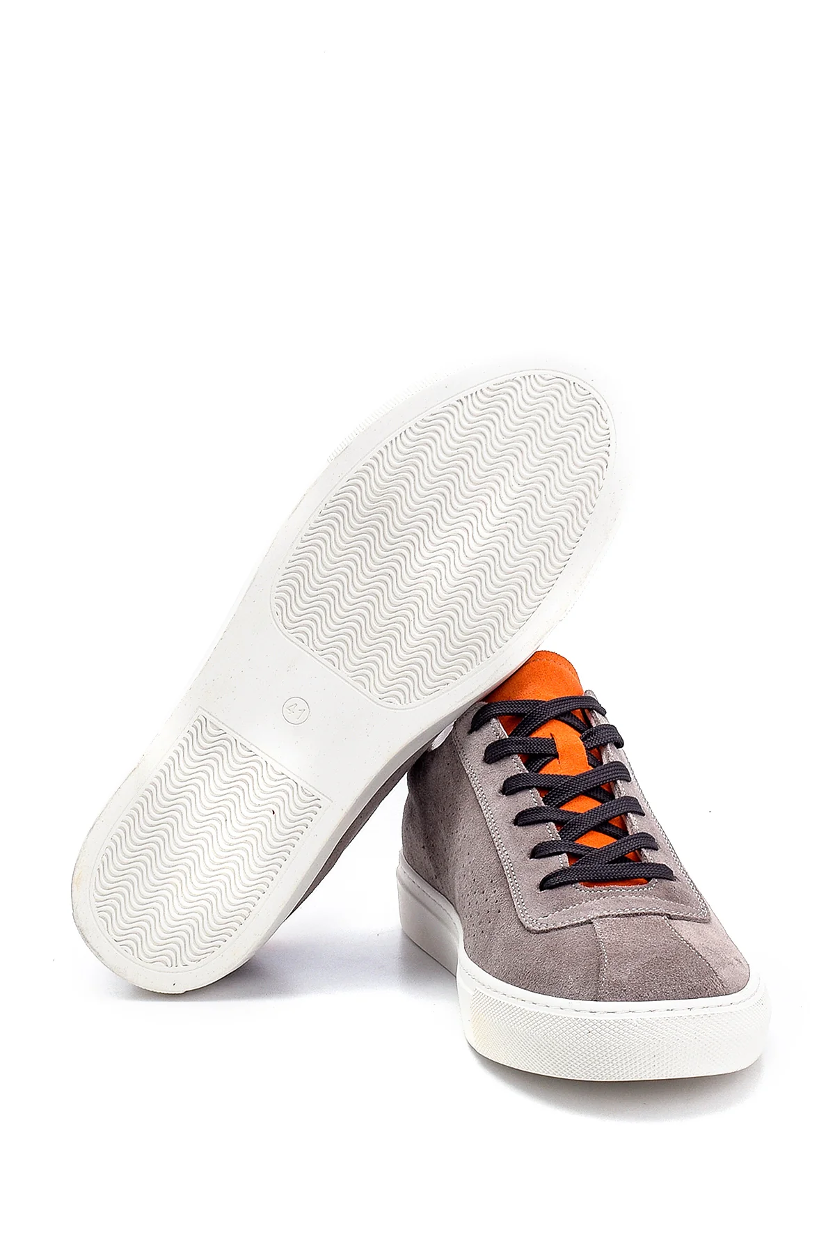Erkek Deri Süet Detaylı Sneaker - Image 4