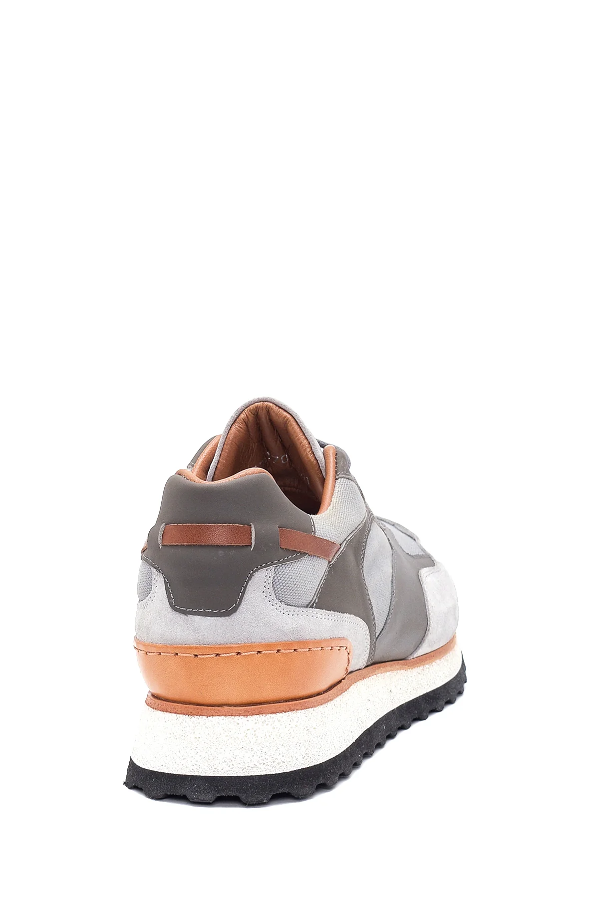 Erkek Deri Süet Detaylı Sneaker - Image 5