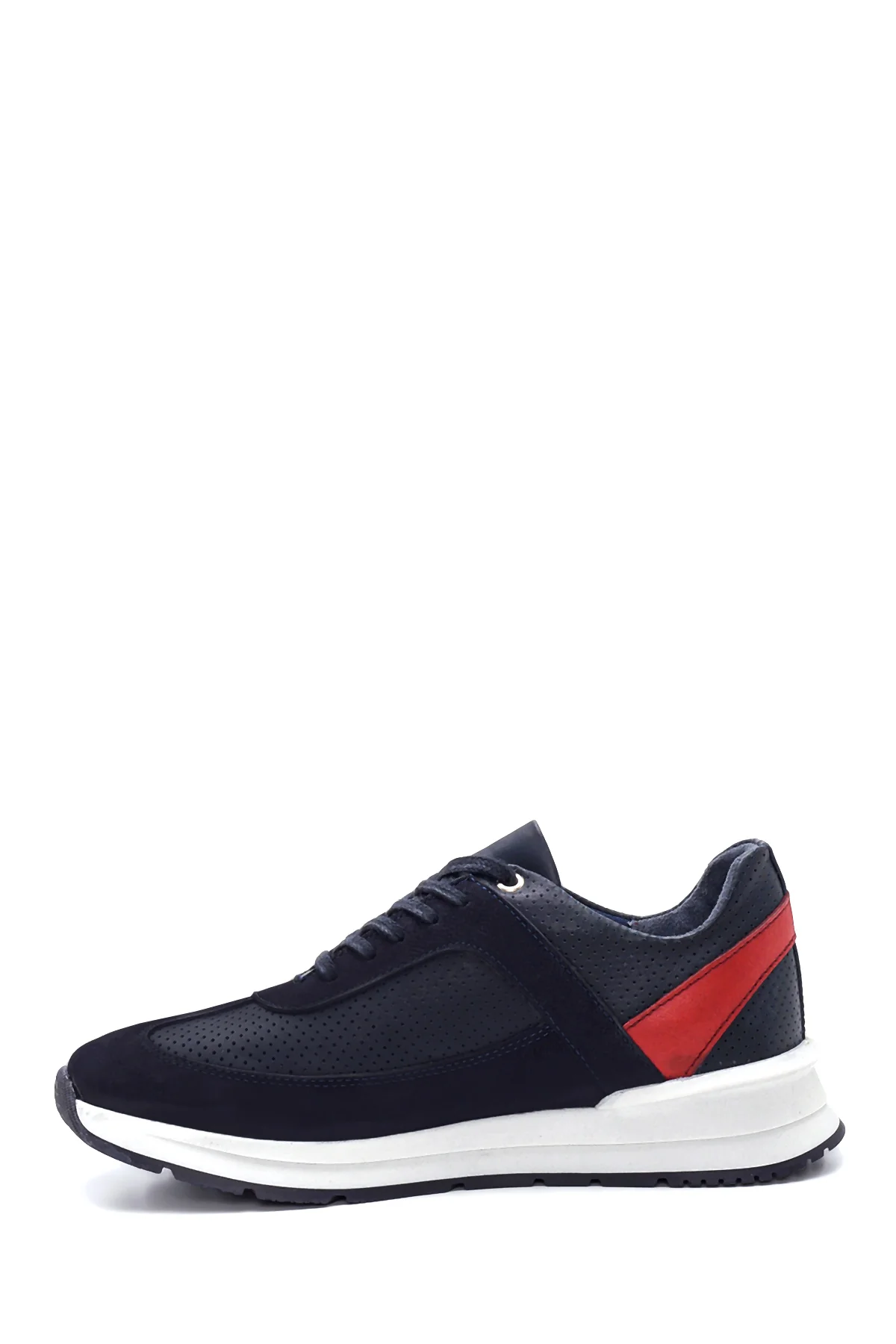 Erkek Deri Süet Detaylı Sneaker - Image 2