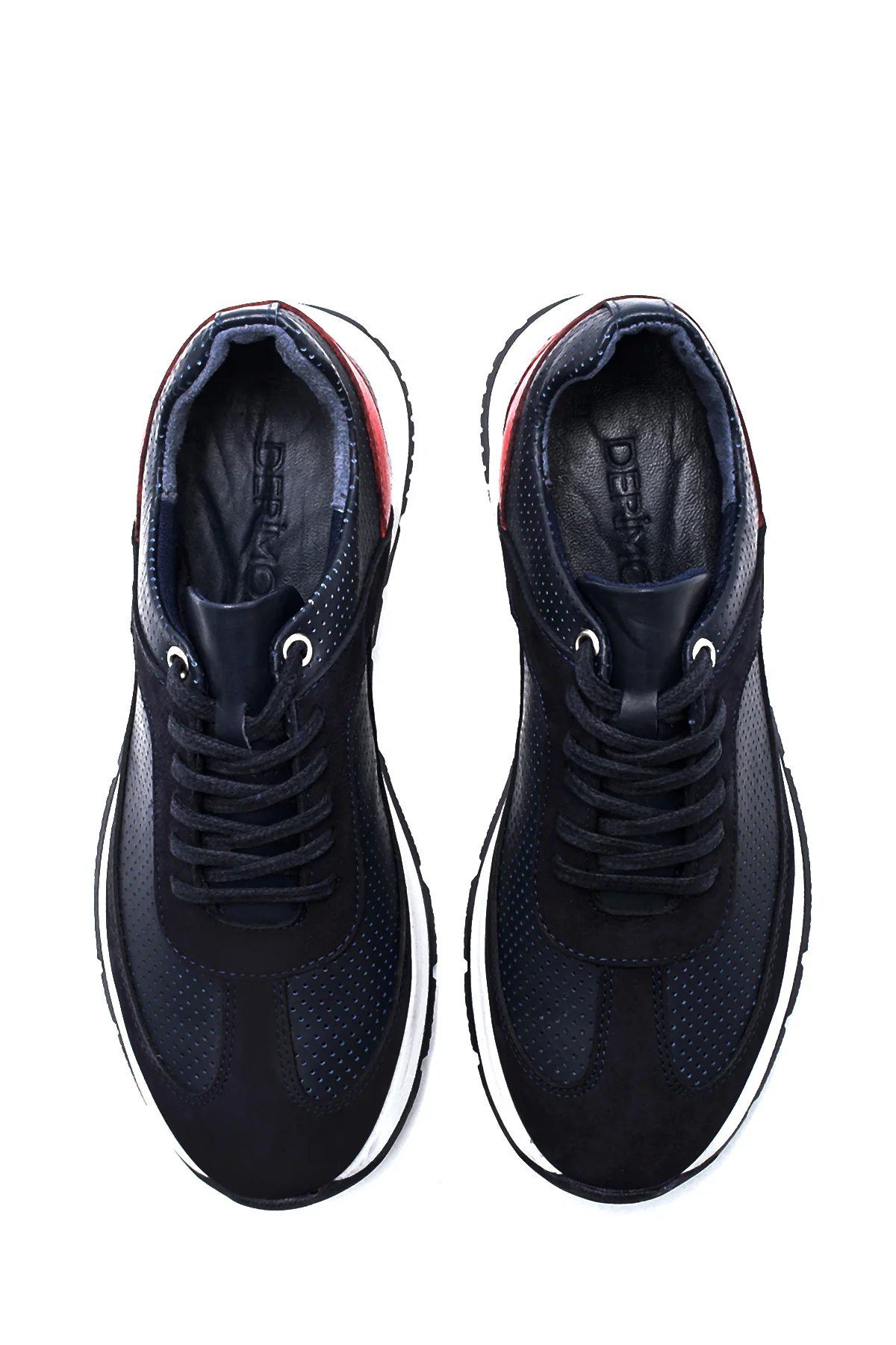 Erkek Deri Süet Detaylı Sneaker - Image 5