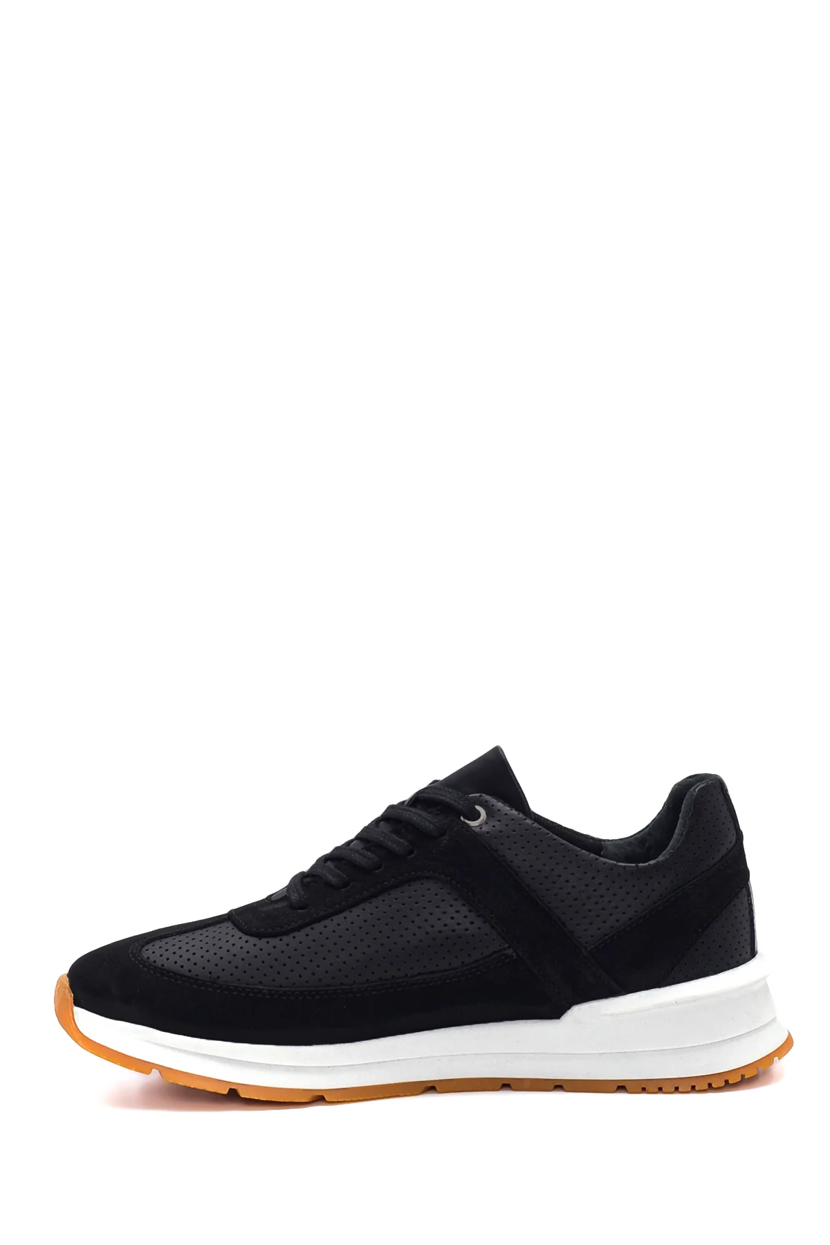 Erkek Deri Süet Detaylı Sneaker - Image 2