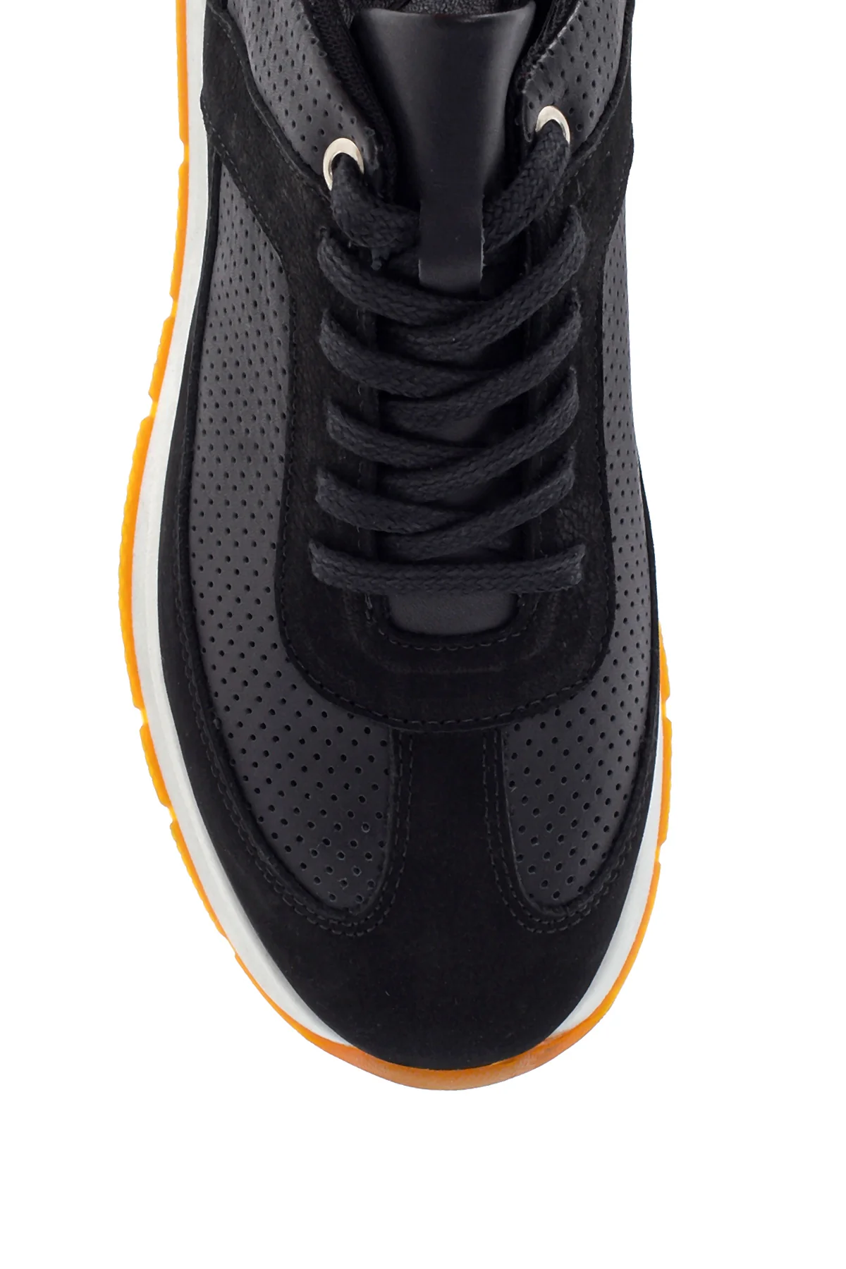 Erkek Deri Süet Detaylı Sneaker - Image 5