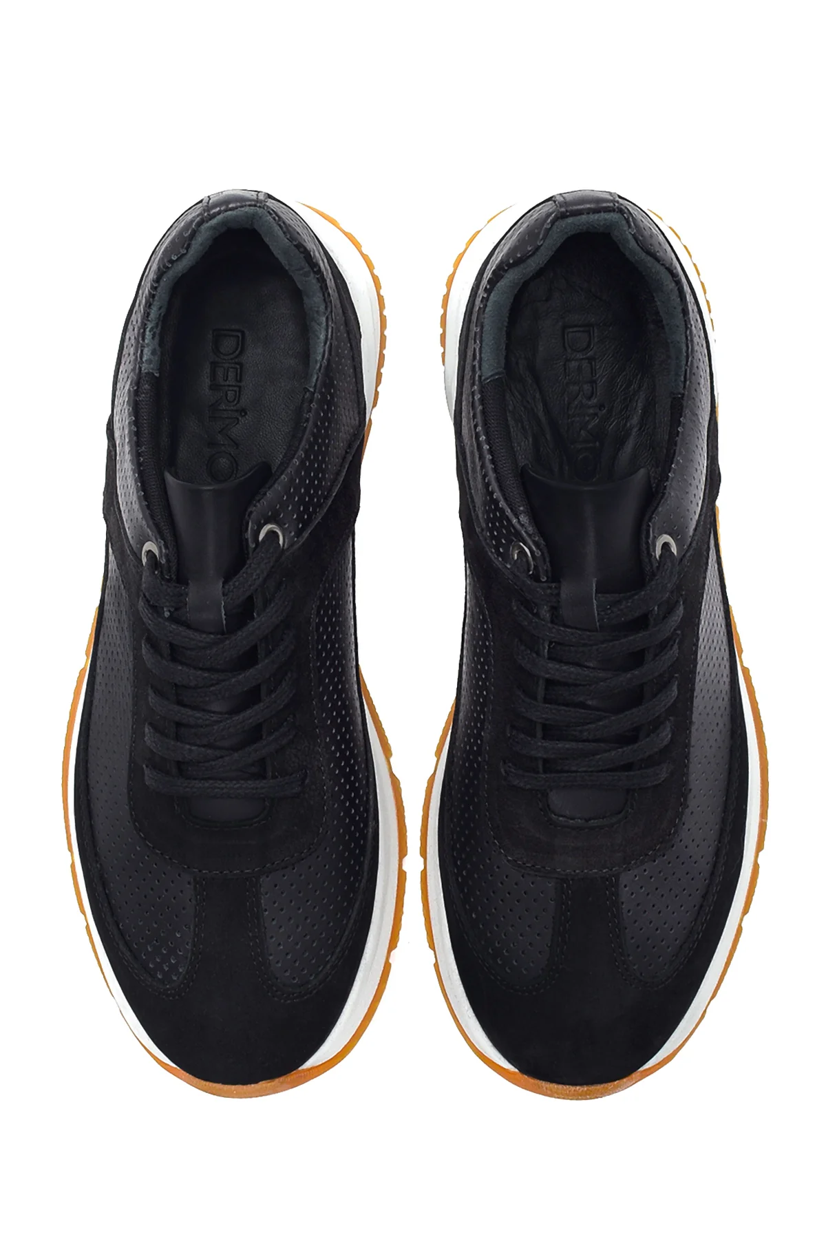 Erkek Deri Süet Detaylı Sneaker - Image 6
