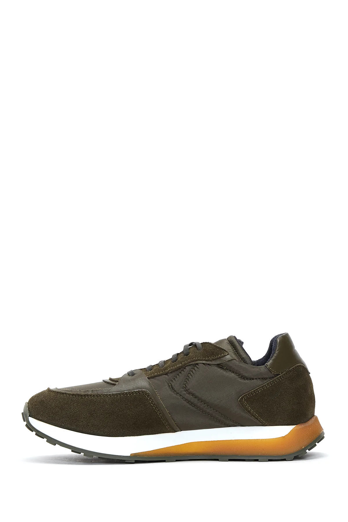 Erkek Deri Süet Detaylı Sneaker - Image 2