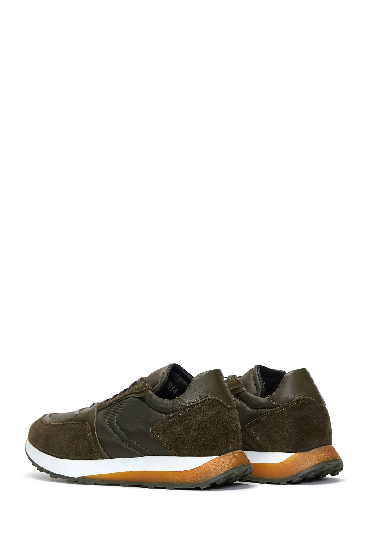 Erkek Deri Süet Detaylı Sneaker - Image 5