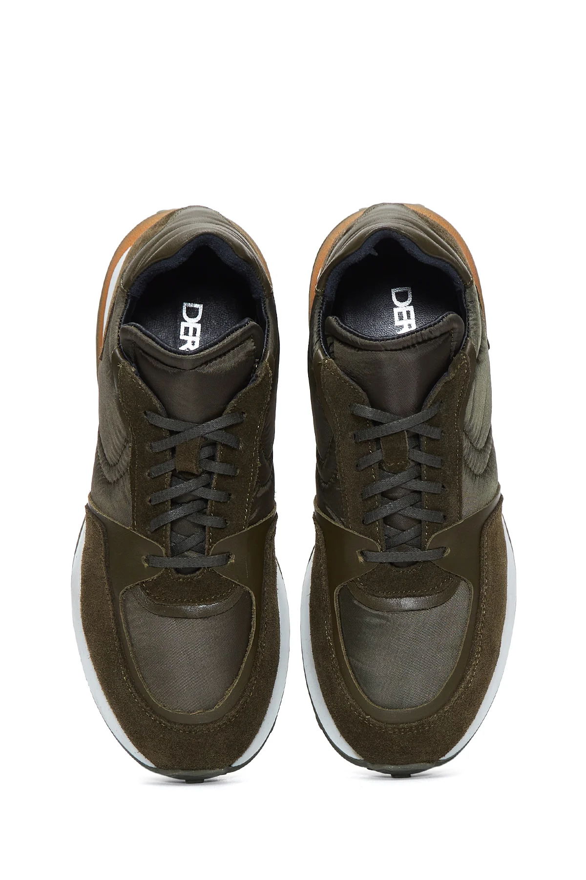 Erkek Deri Süet Detaylı Sneaker - Image 6