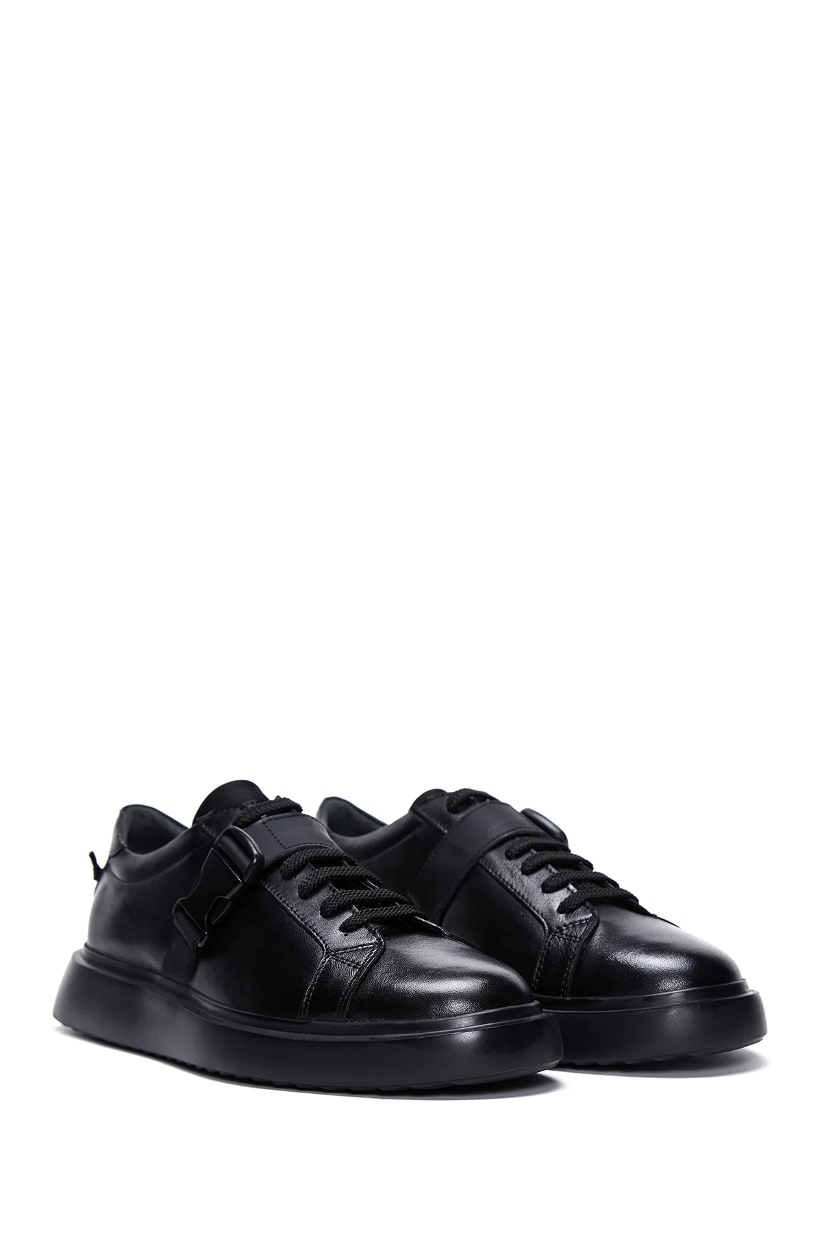 Erkek Deri Tokalı Sneaker - Image 3