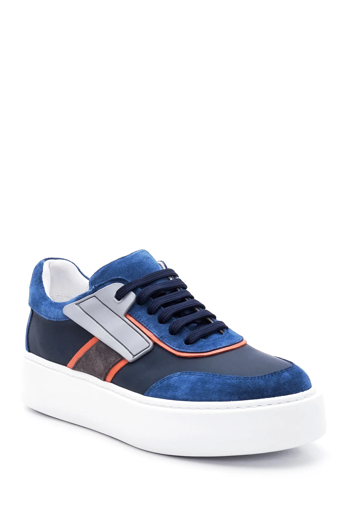 Erkek Deri Yüksek Taban Sneaker - Image 3