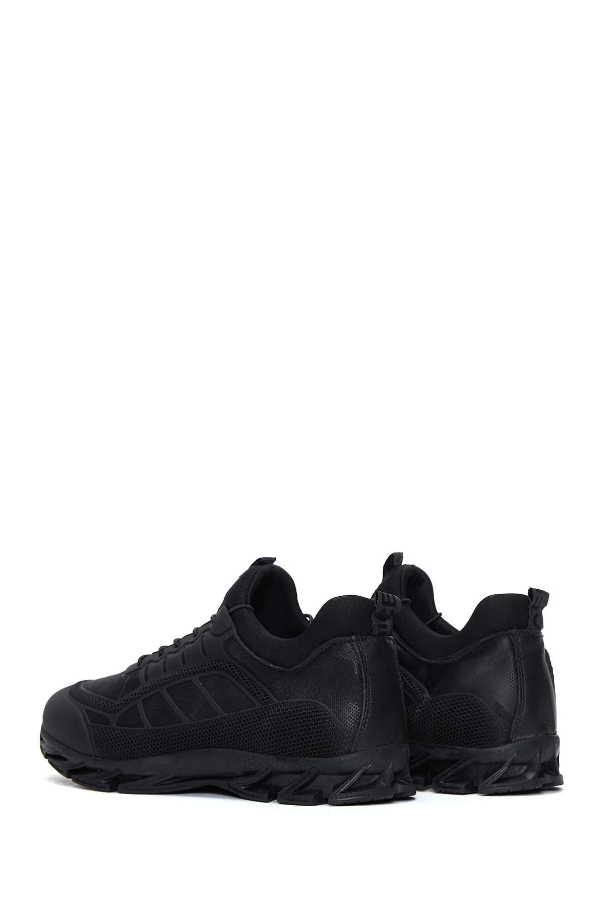 Erkek Fileli Deri Sneaker - Image 5