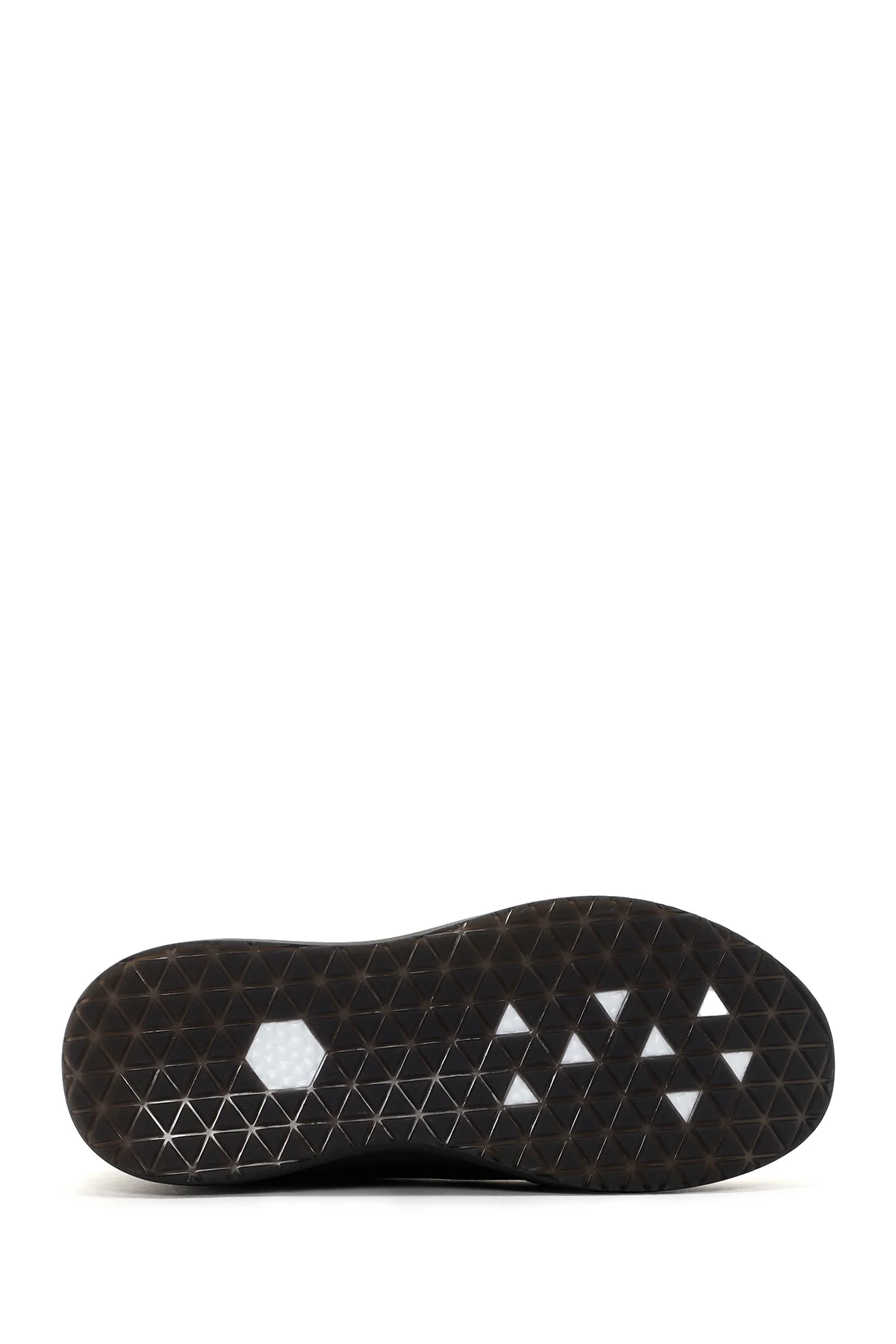 Erkek Gri Bağcıklı Kalın Tabanlı Deri Casual Sneaker - Image 4