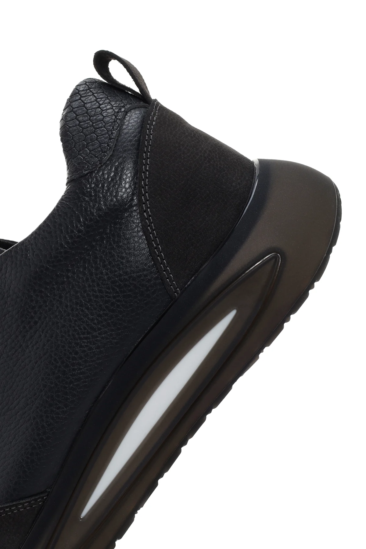 Erkek Gri Bağcıklı Kalın Tabanlı Deri Casual Sneaker - Image 7