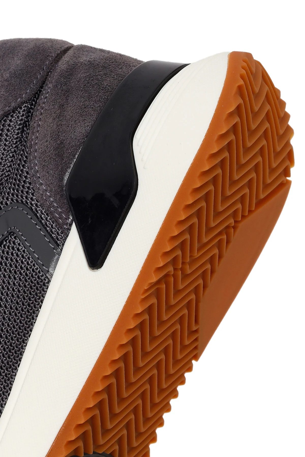 Erkek Gri Bağcıklı Kalın Tabanlı Deri Sneaker - Image 8