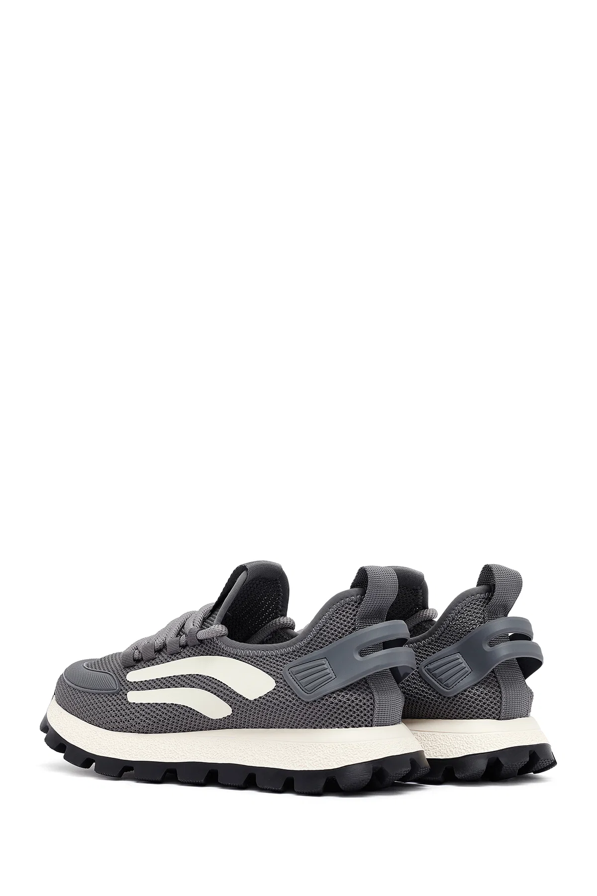 Derimod Zero Erkek Gri Bağcıklı Kalın Tabanlı Kumaş Sneaker - Image 5