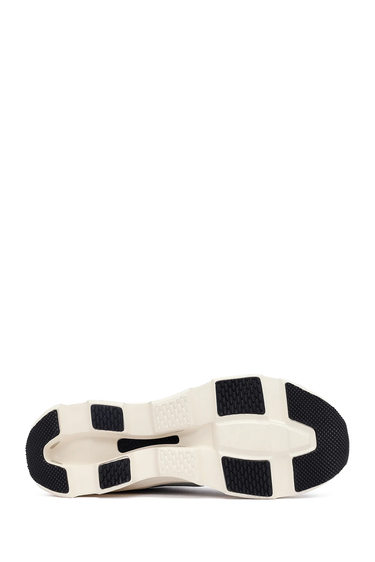 Erkek Gri Bağcıklı Kalın Tabanlı Kumaş Sneaker - Image 4