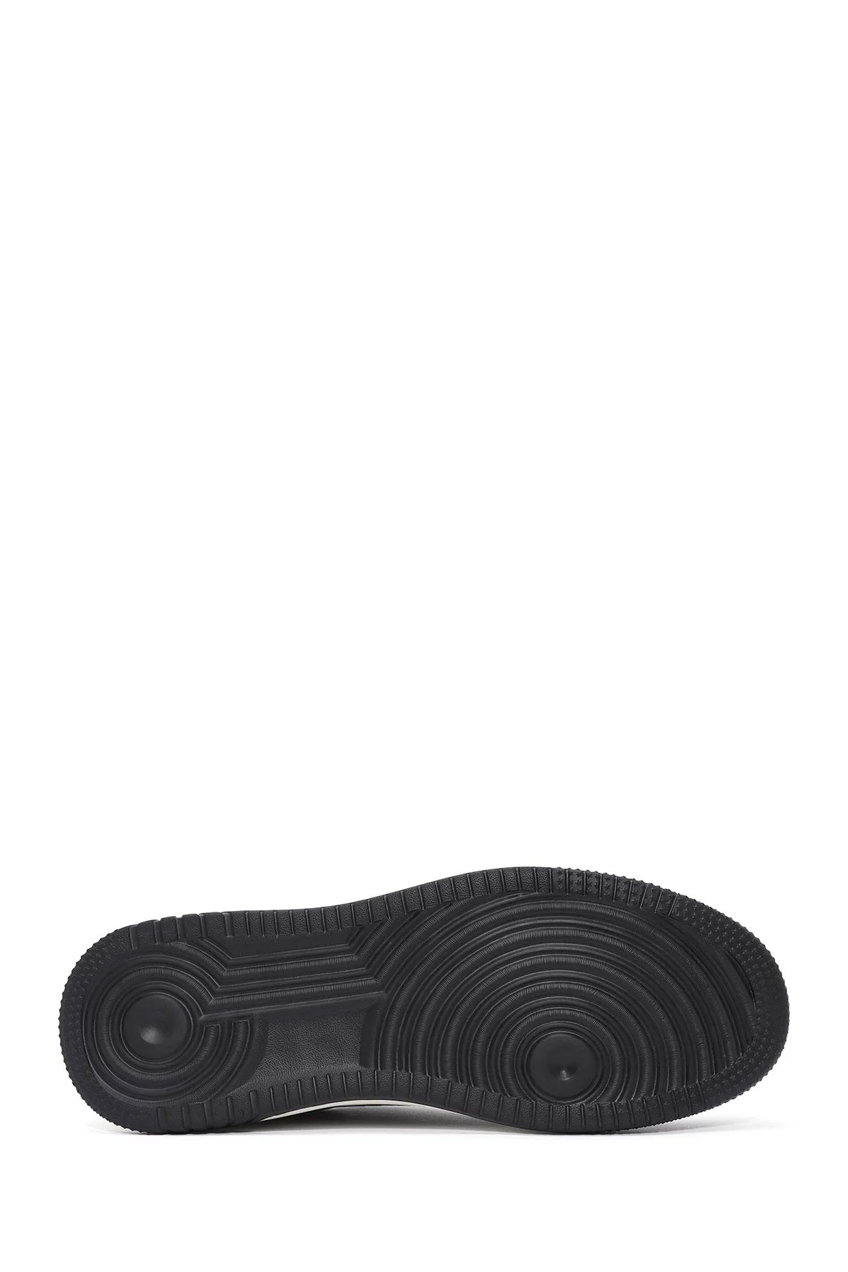 Erkek Gri Bağcıklı Kalın Tabanlı Nubuk Deri Sneaker - Image 4
