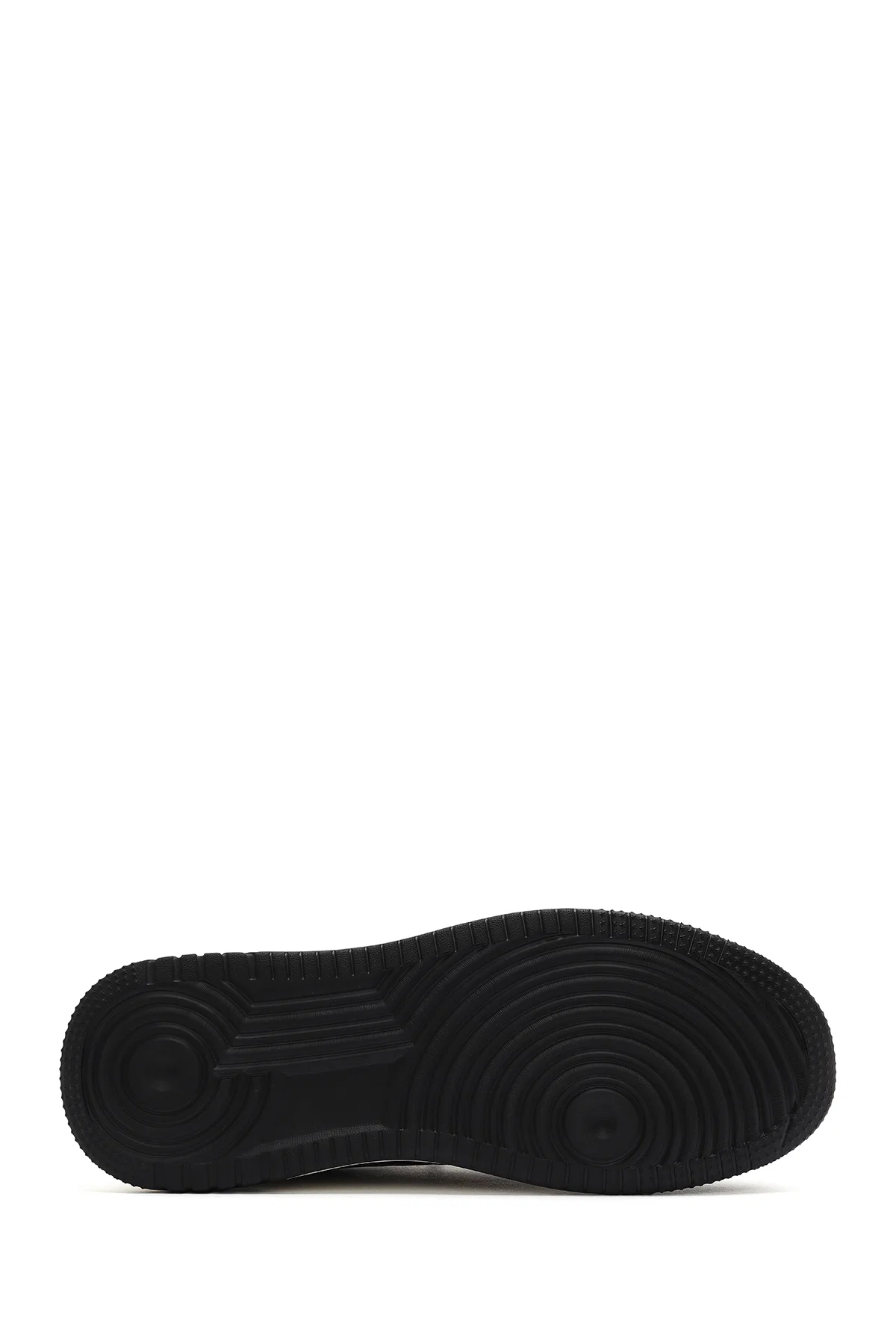 Erkek Gri Bağcıklı Kalın Tabanlı Nubuk Deri Sneaker - Image 4