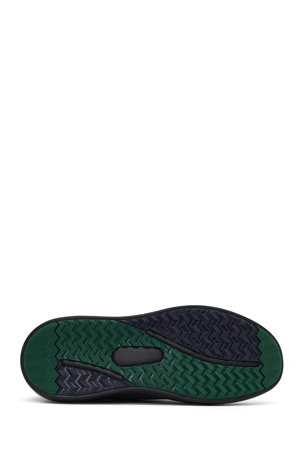 Erkek Gri Bağcıklı Kalın Tabanlı Nubuk Deri Sneaker - Image 4