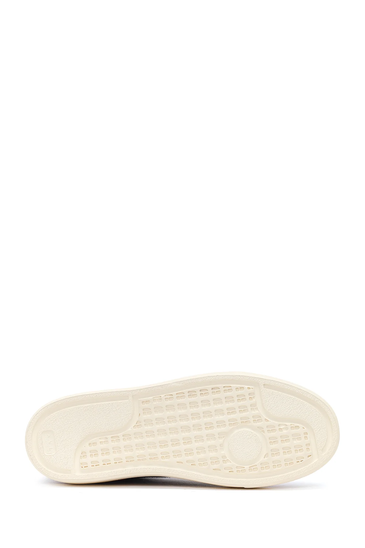 Erkek Gri Bağcıklı Kalın Tabanlı Süet Deri Sneaker - Image 5