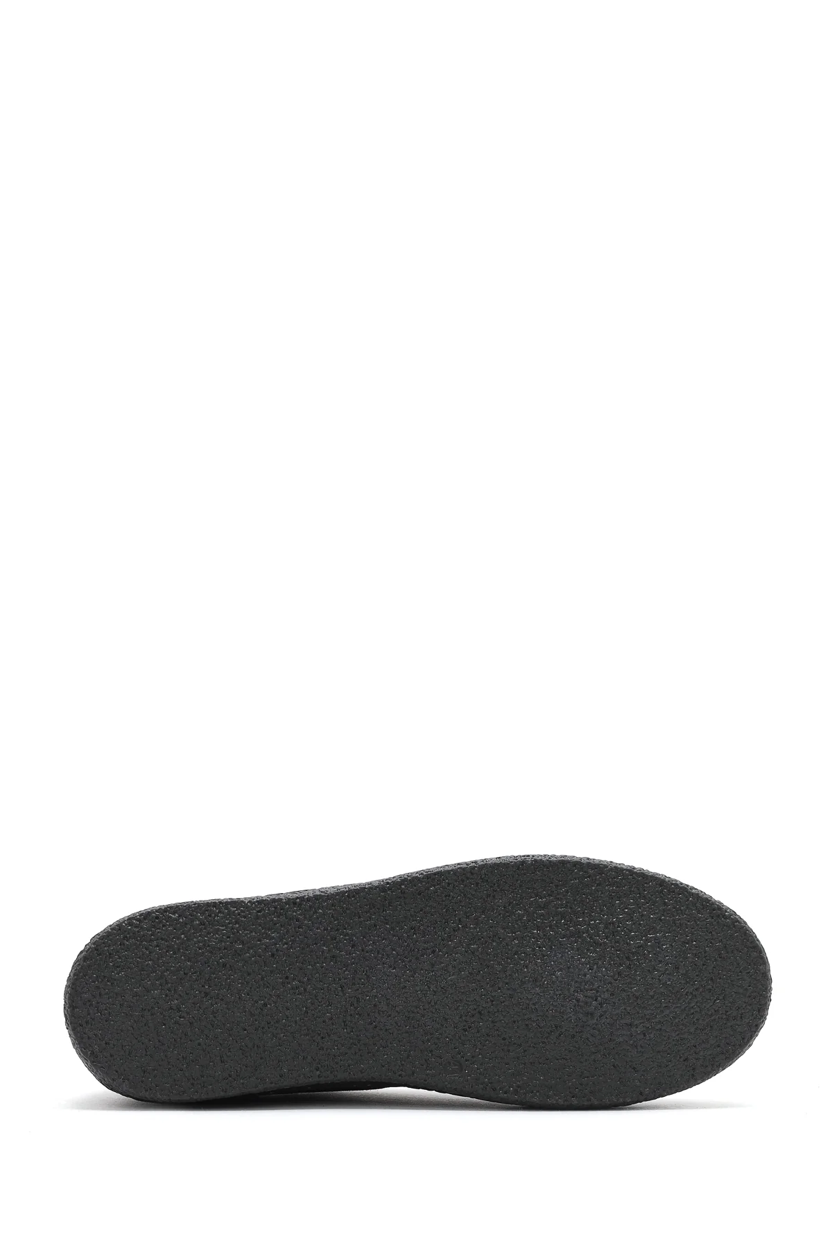 Erkek Gri Bağcıklı Kalın Tabanlı Süet Deri Sneaker - Image 5