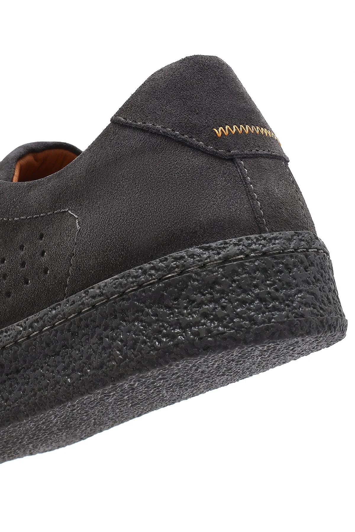 Erkek Gri Bağcıklı Kalın Tabanlı Süet Deri Sneaker - Image 9