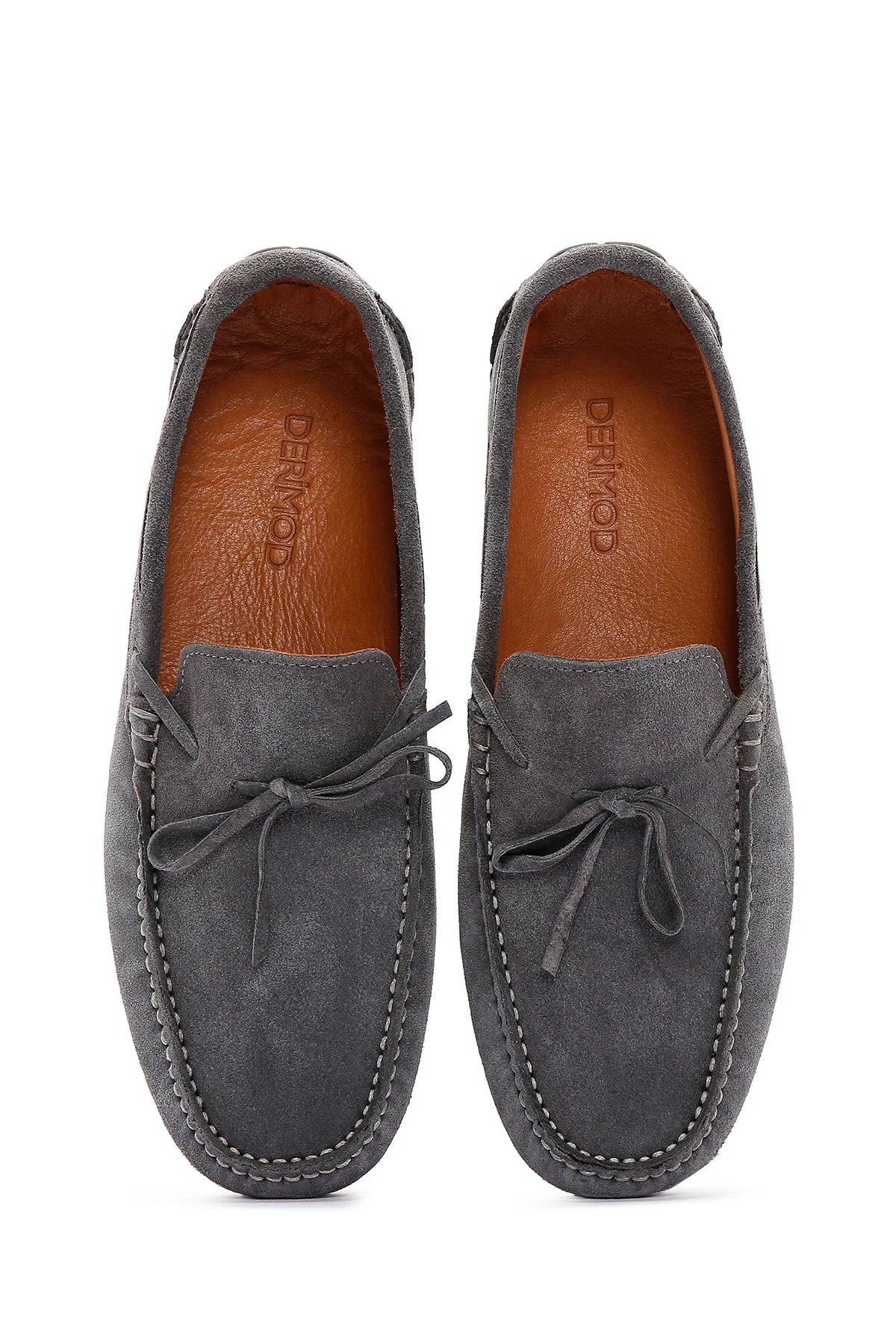 Erkek Gri Deri Loafer - Image 6