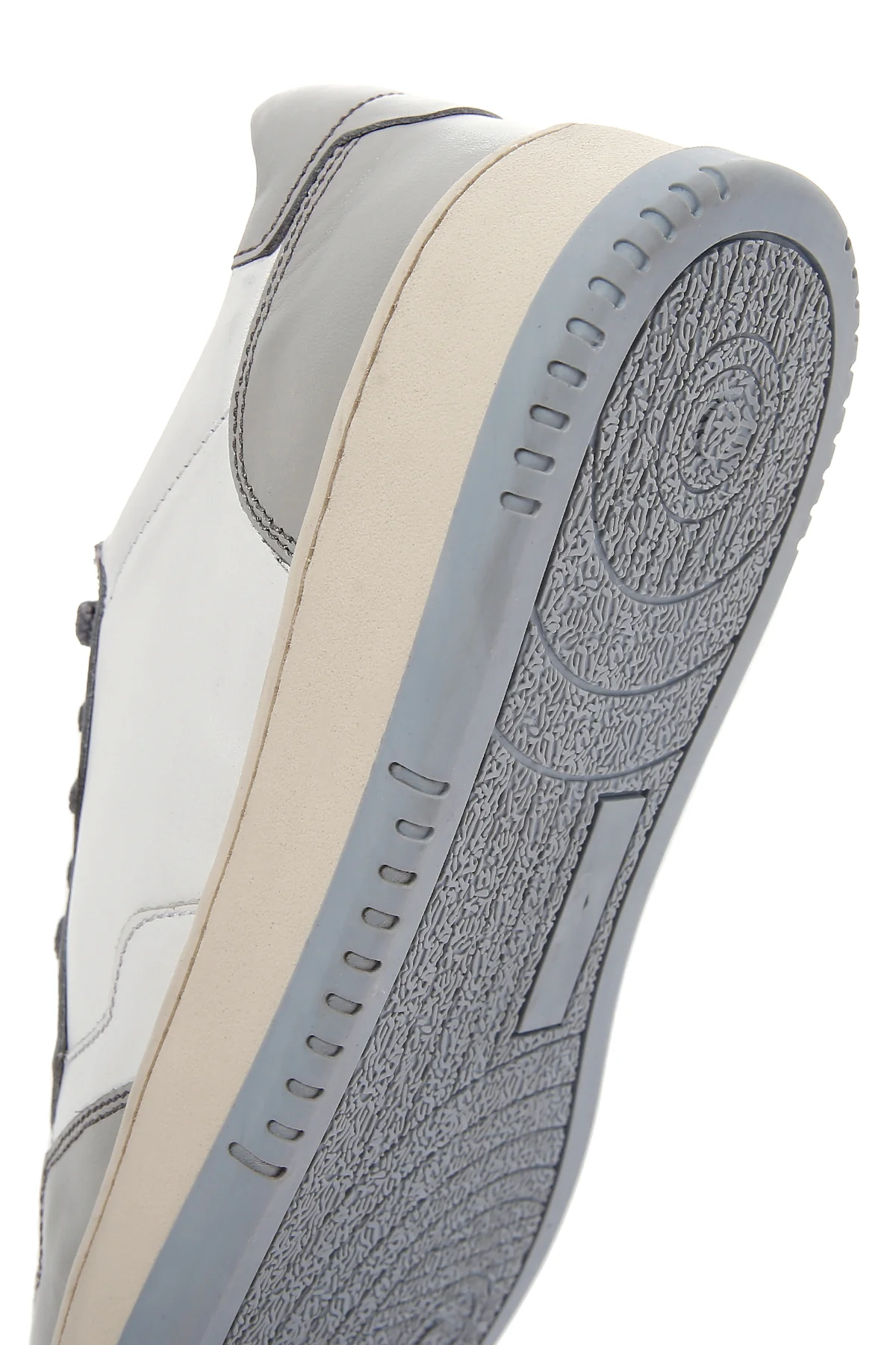 Erkek Gri Deri Sneaker - Image 8