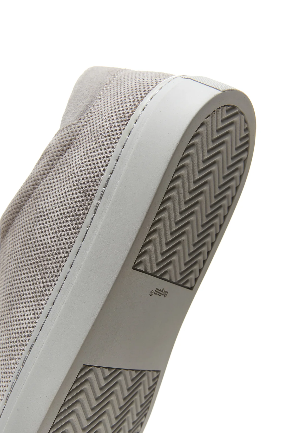 Erkek Gri Deri Süet Sneaker - Image 7