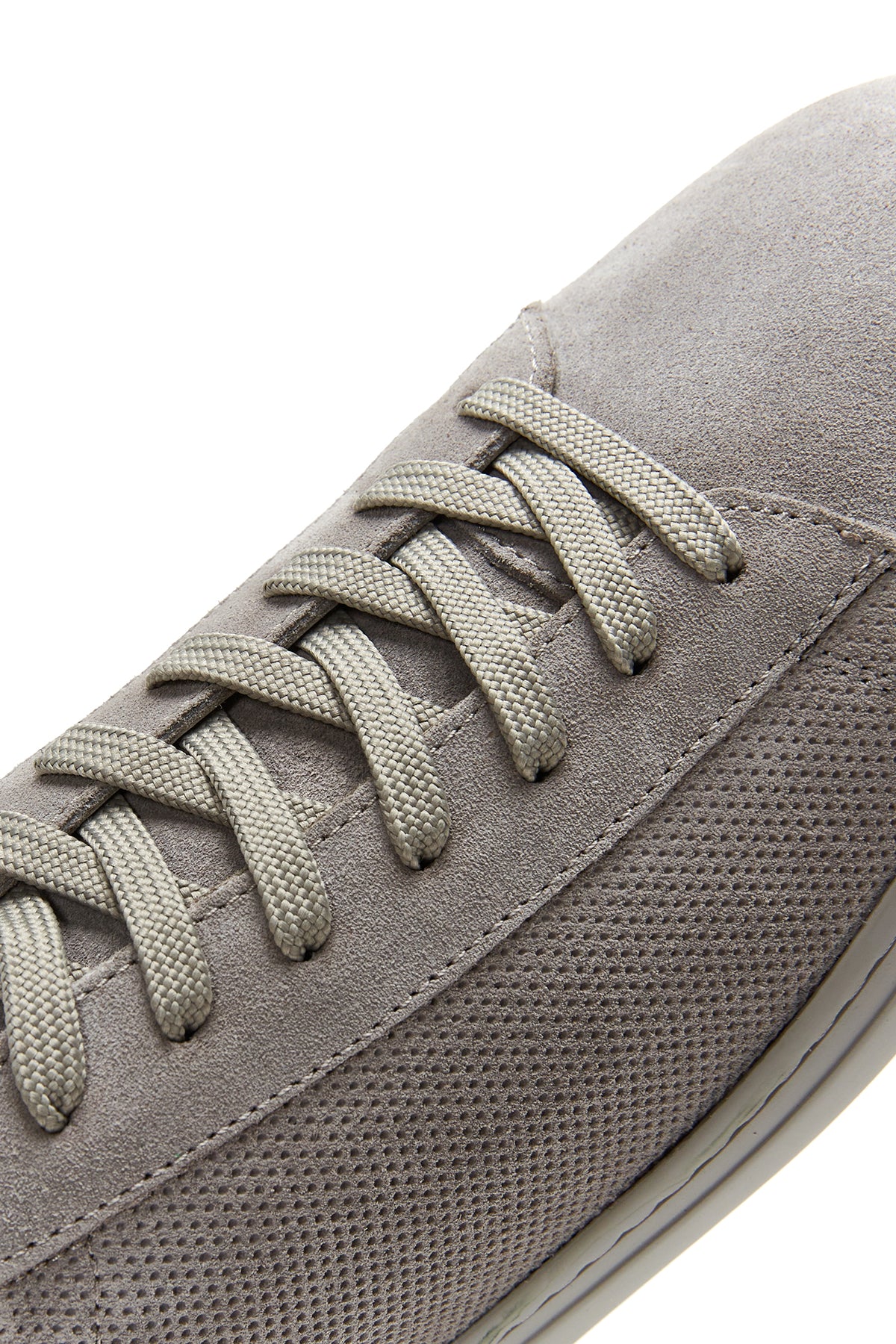 Erkek Gri Deri Süet Sneaker - Image 8