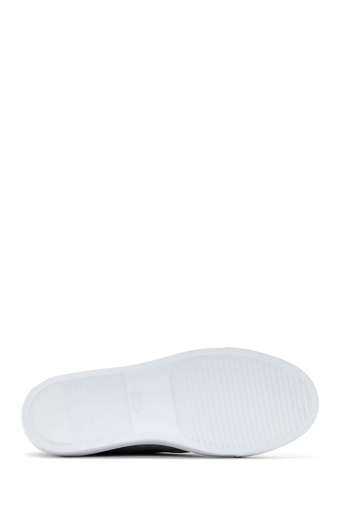 Erkek Gri Kalın Tabanlı Süet Deri Sneaker - Image 4